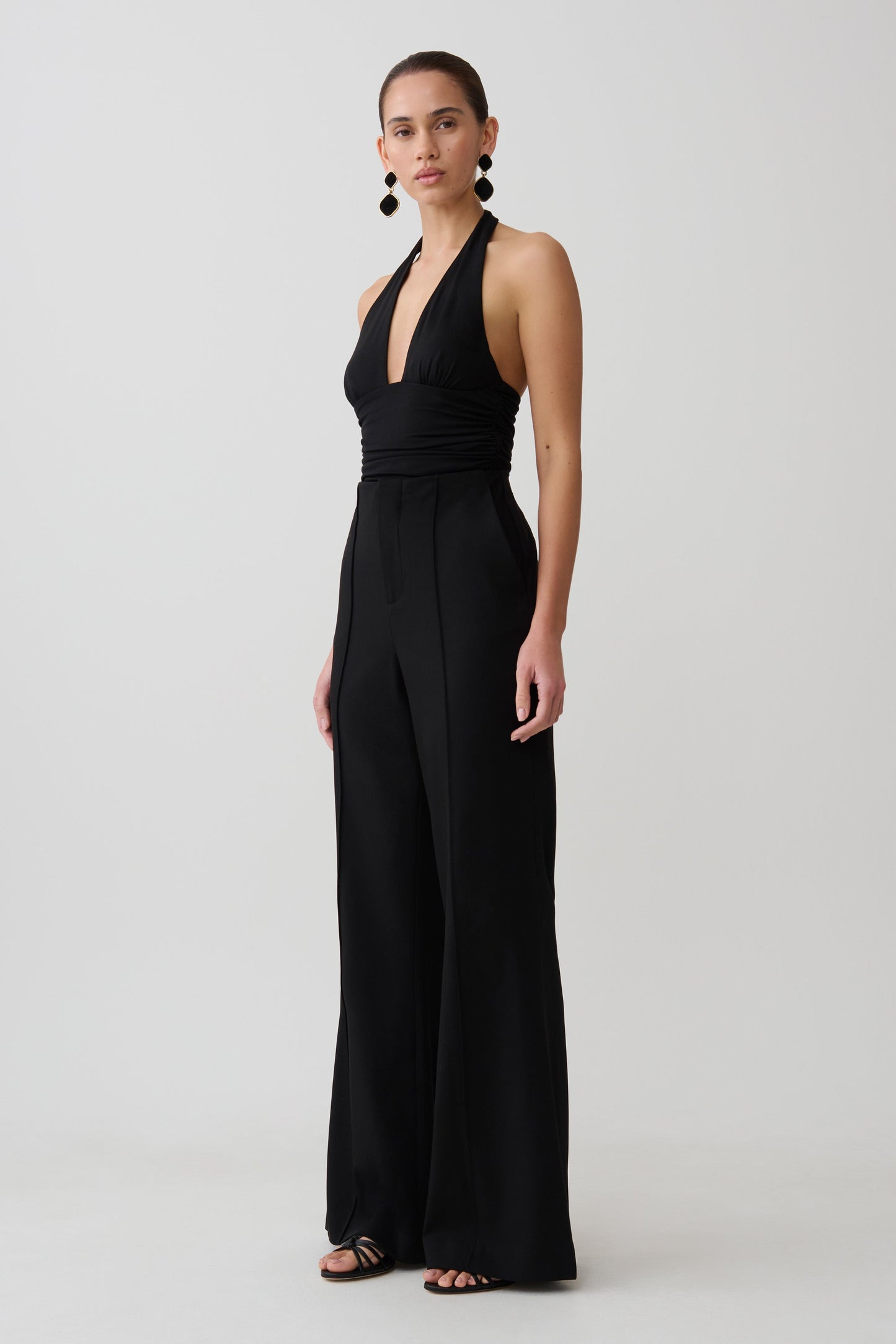 Eden High Waisted Suiting Pants - Black