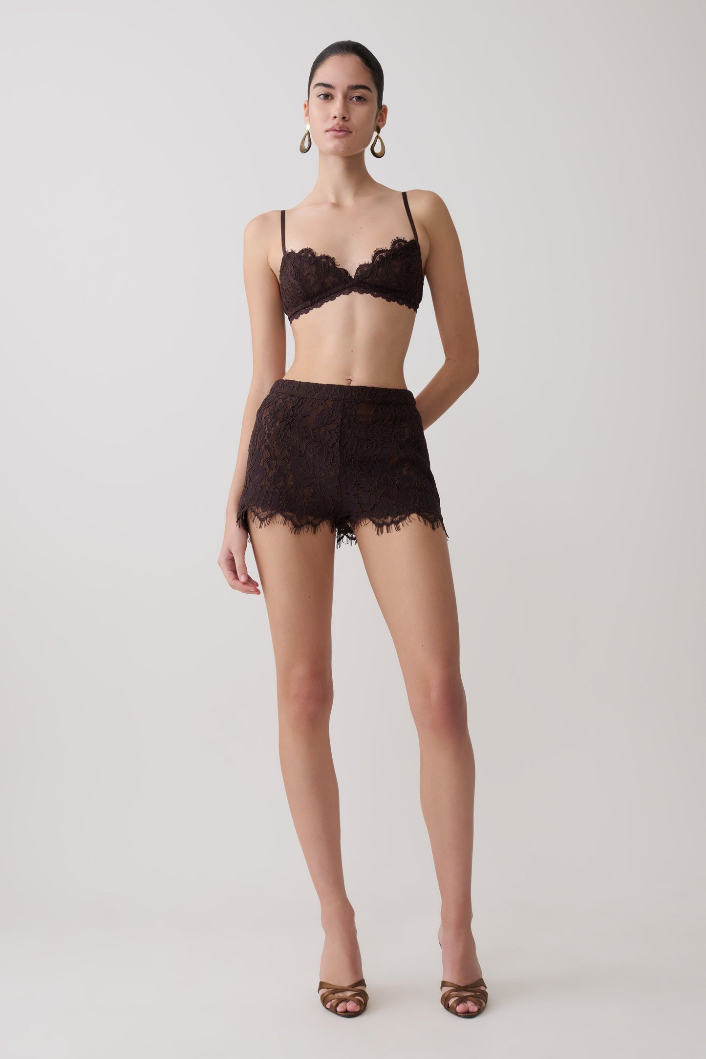 Gigi Lace Bralette - Dark Chocolate