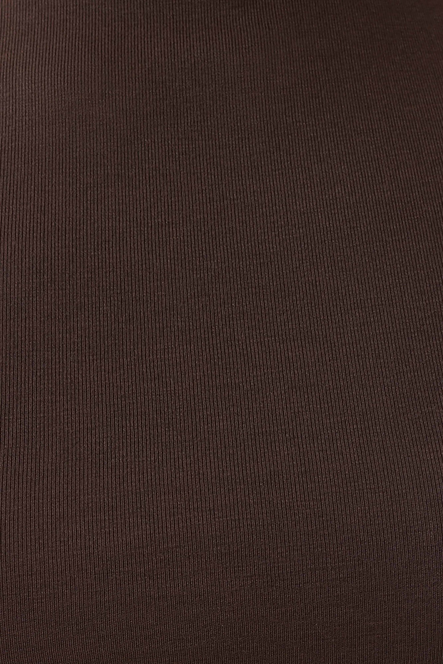 Anfie High Neck Top With Piping Detail - Dark Chocolate