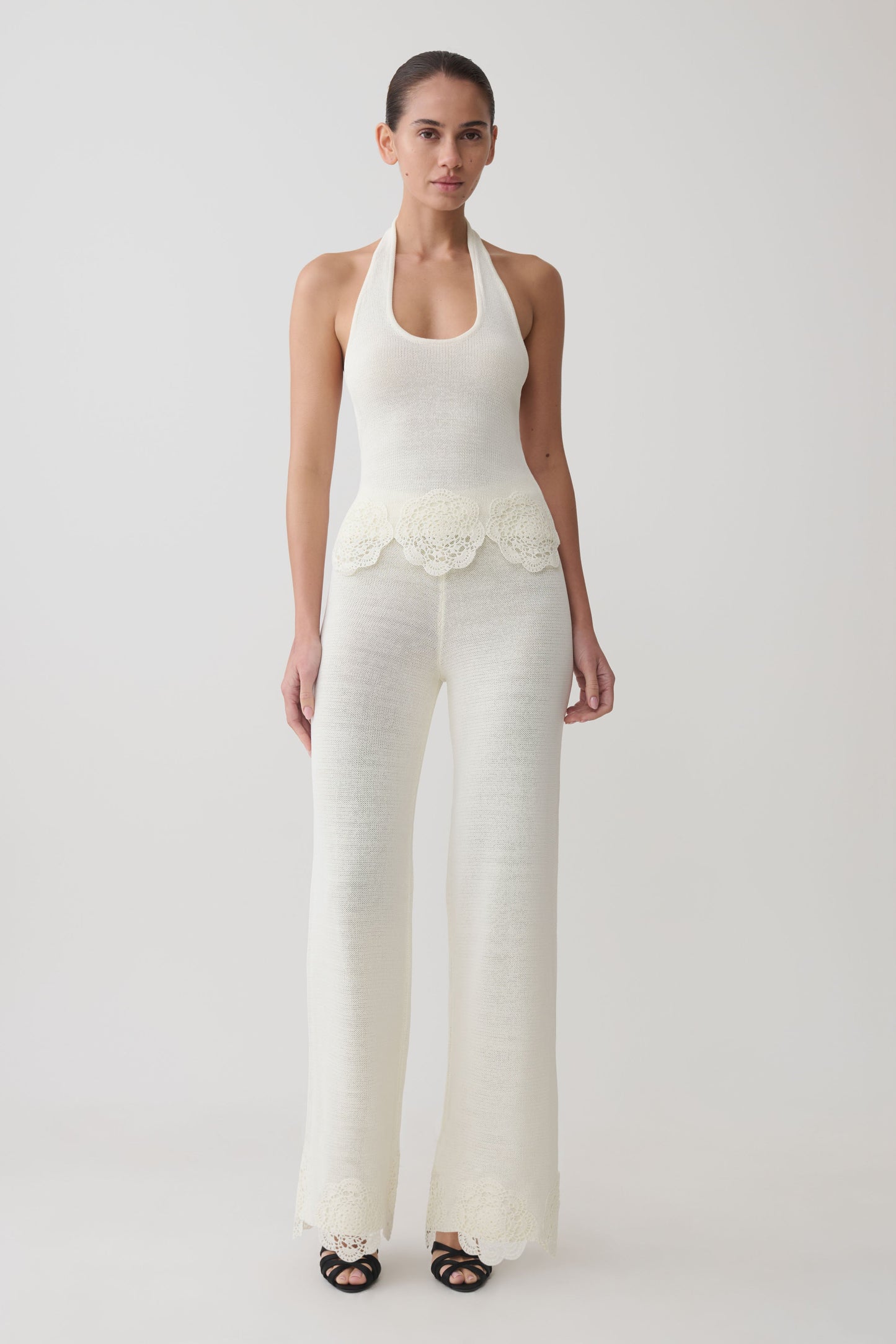 Salley Crochet Pants - Ivory