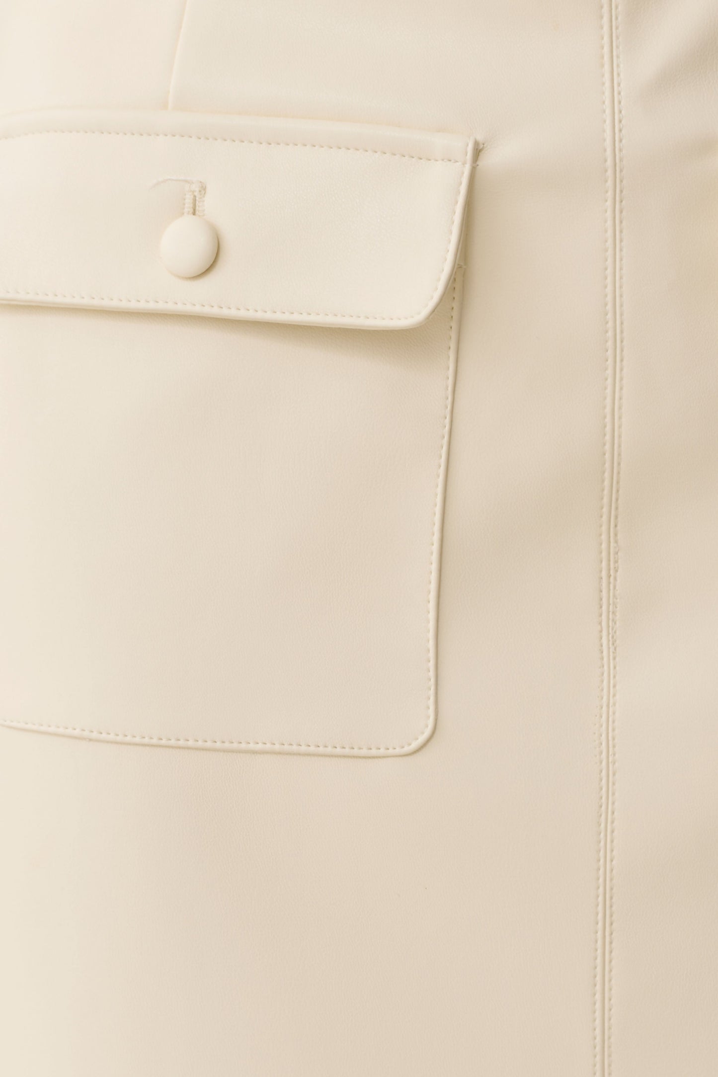 Winslet Faux Leather Maxi Skirt - Bone