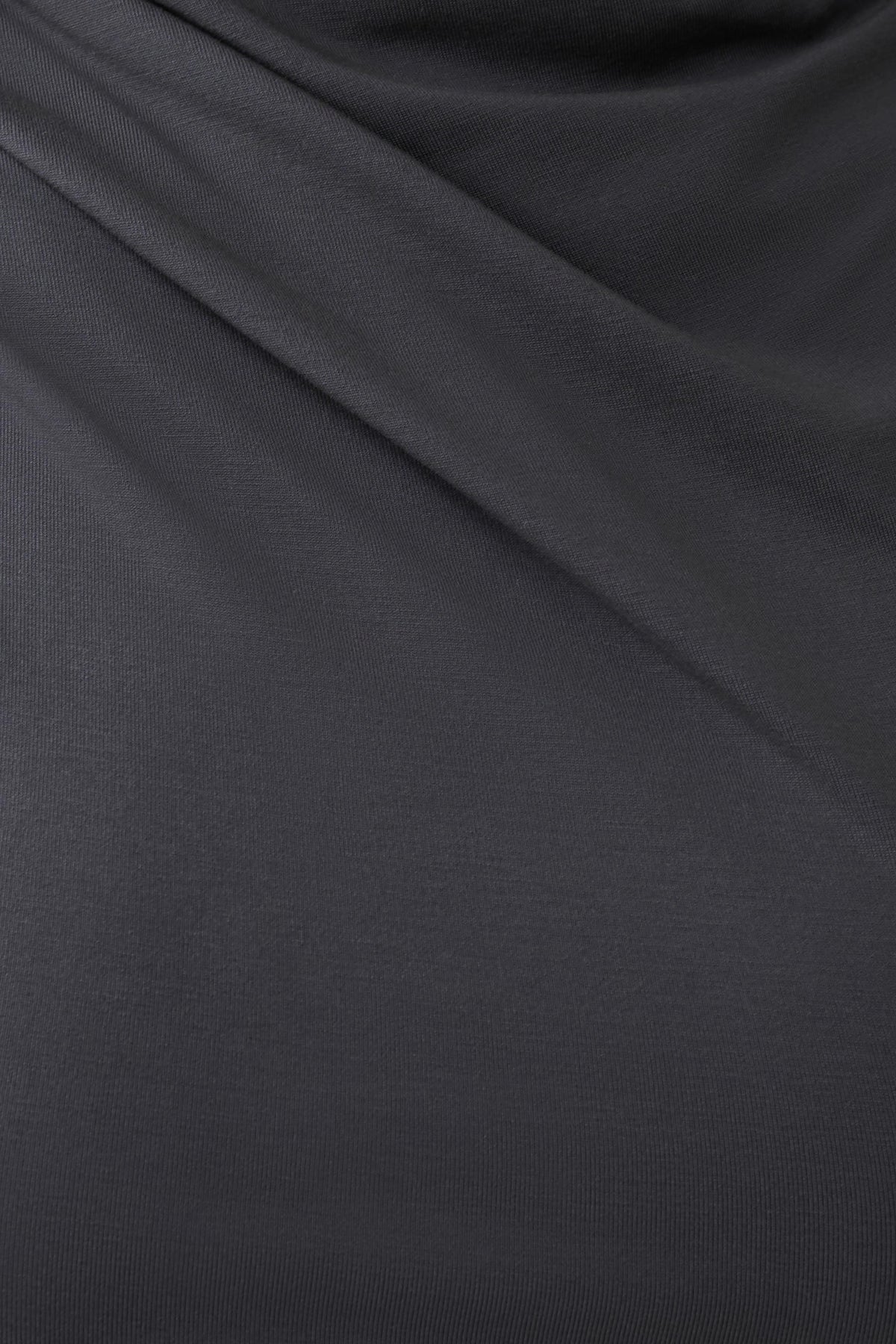 Euphemia Cupro Midi Wrap Dress - Charcoal