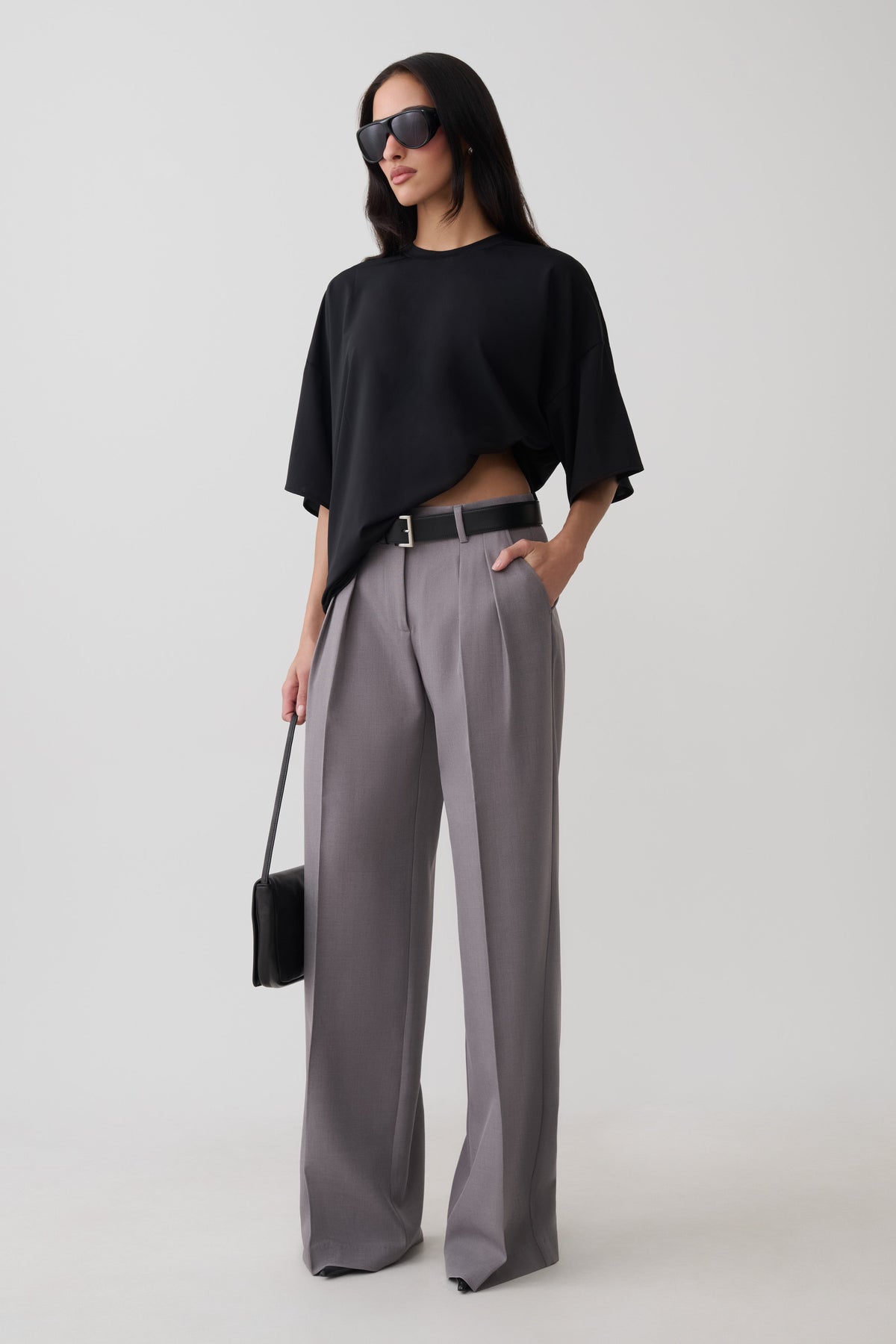 Seraphina Oversized Tee - Black