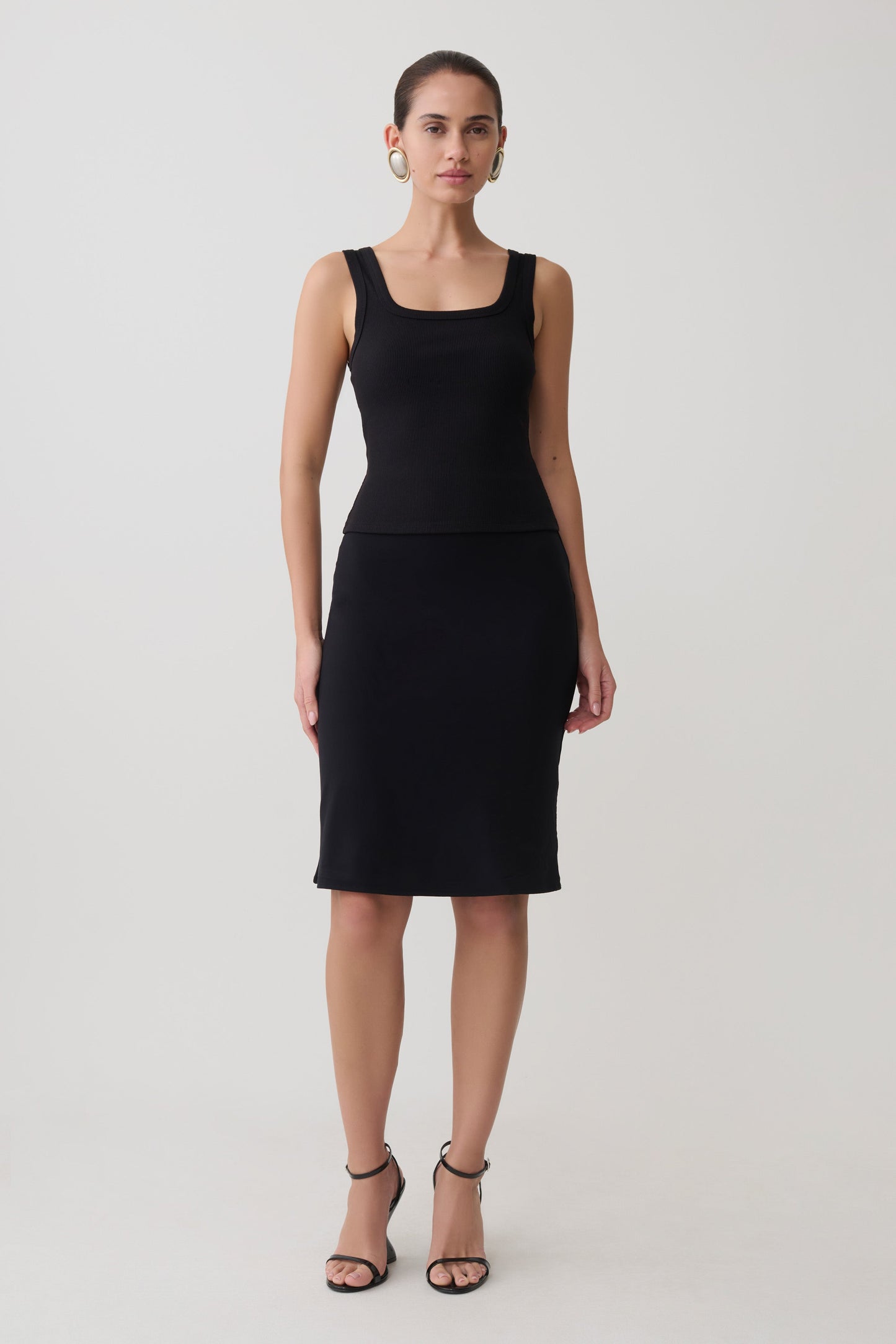 Ismay Square Neck Tank - Black