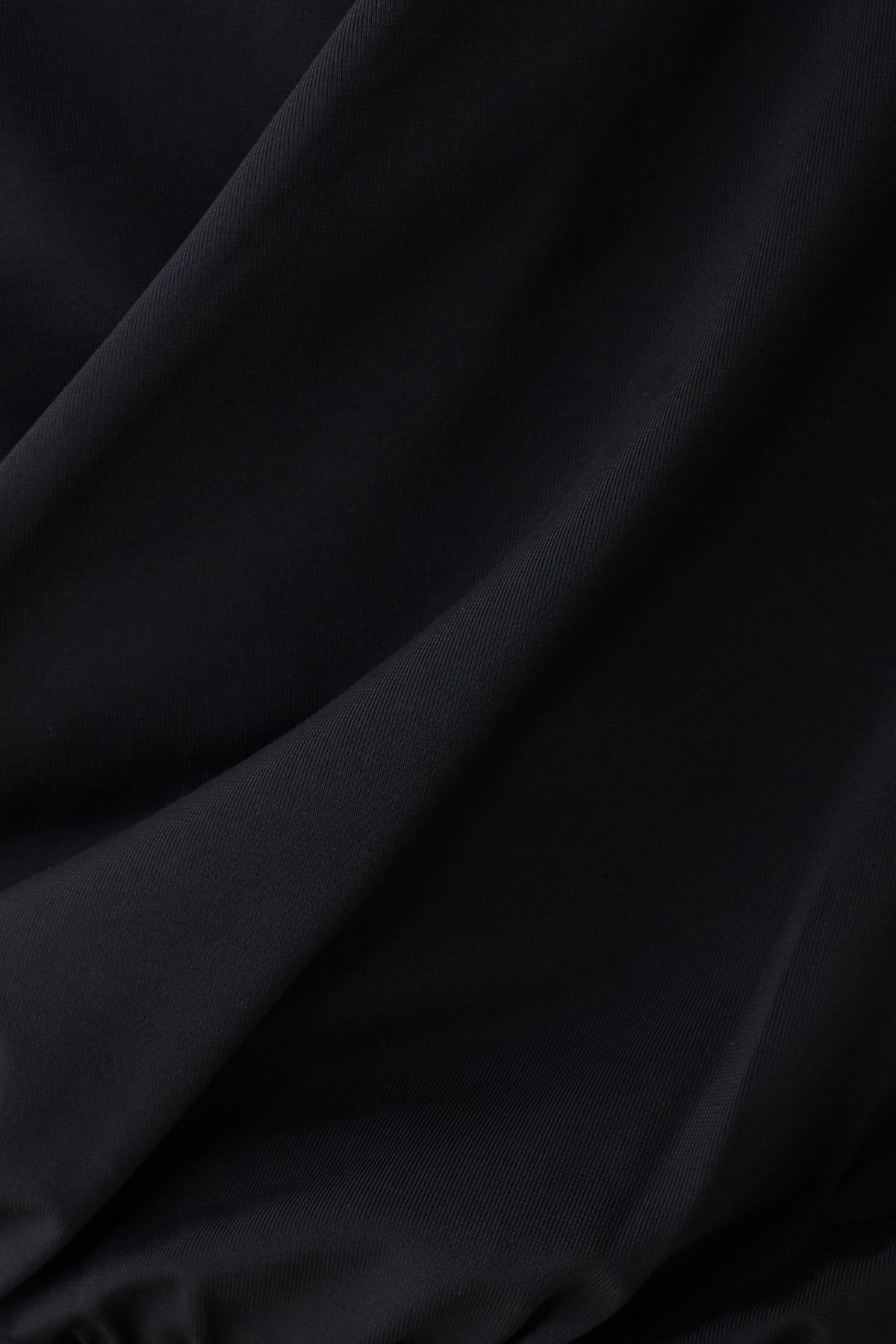 Raisa Overlap Top With Neck Scarf - Black