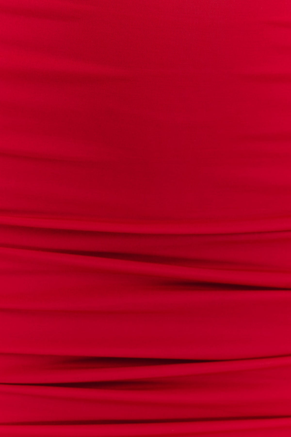 Mariposa Slinky Halter Mini Dress - Red