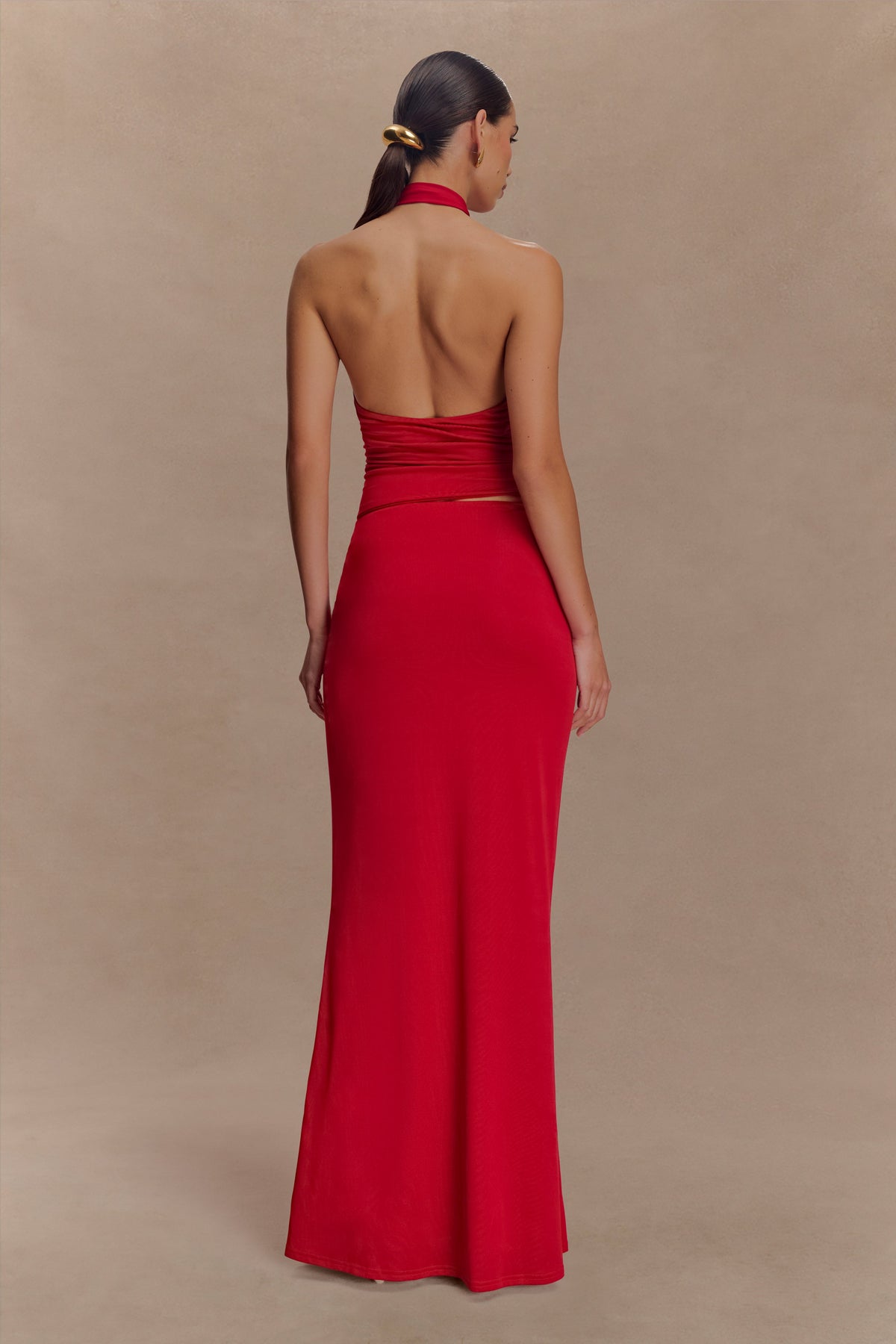 Mariposa Slinky Halter Top - Red