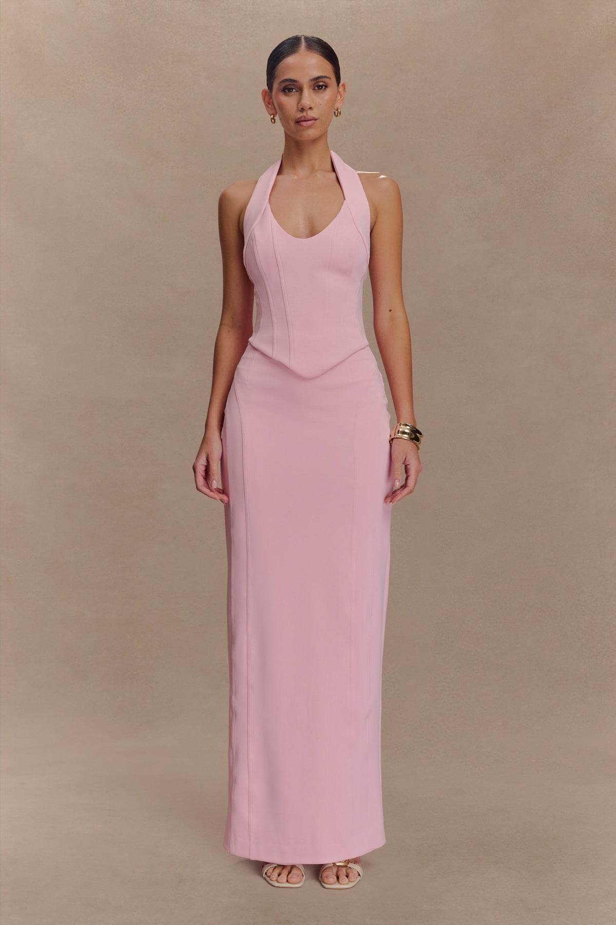 Alma High Waist Maxi Skirt - Candy Pink