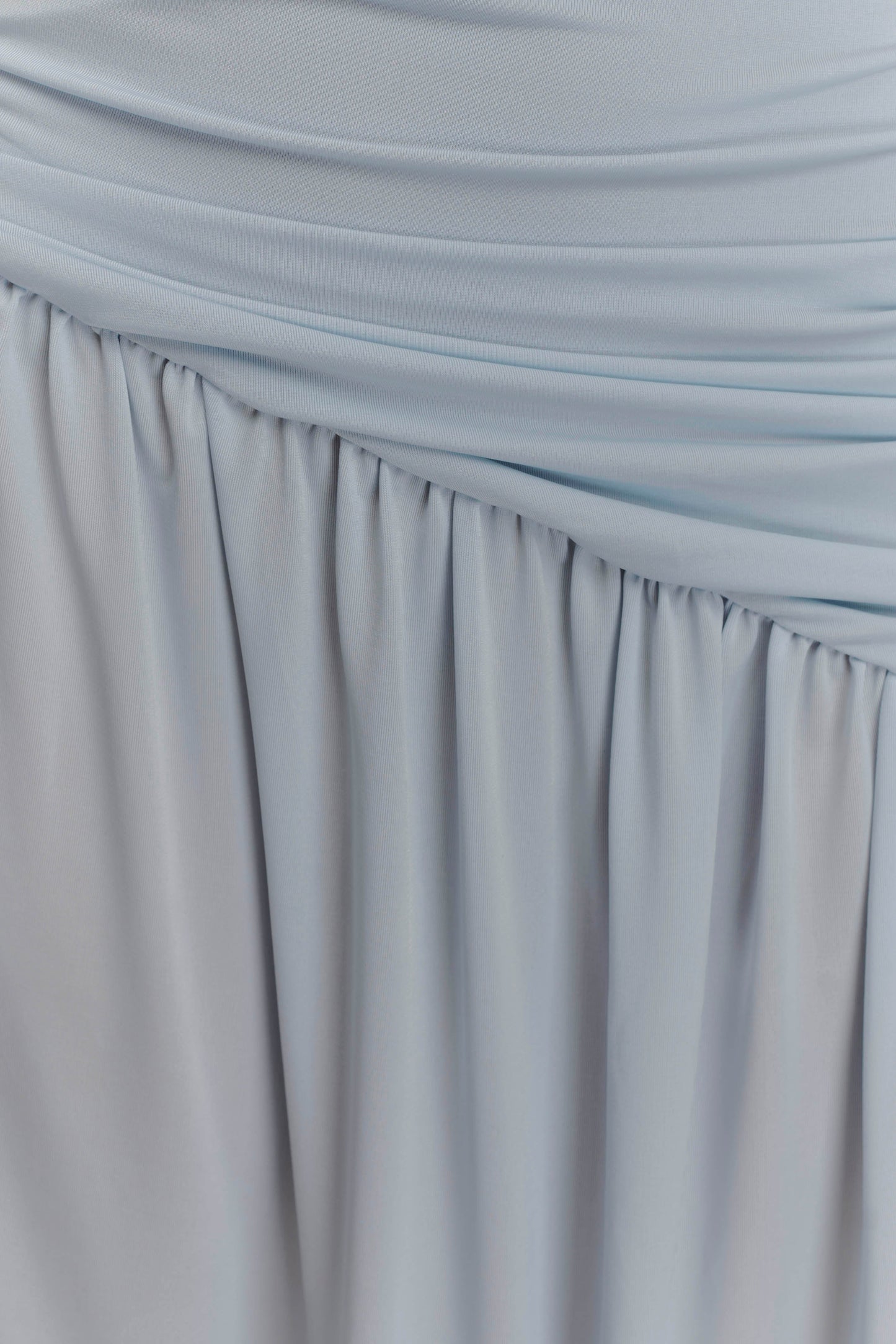 Bex Strapless Slinky Maxi Dress With Split - Pale Blue