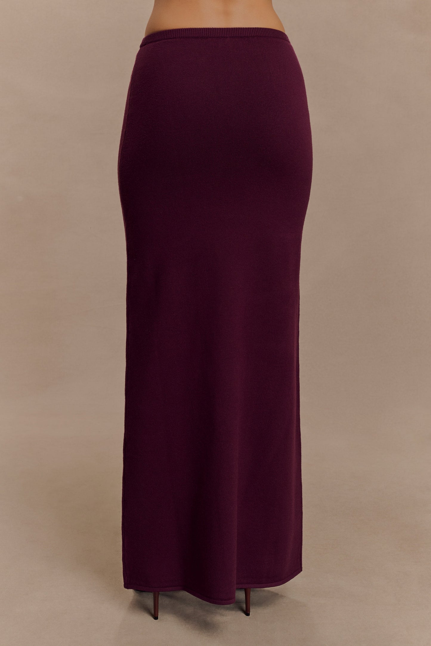 Miles Knit Maxi Skirt - Plum