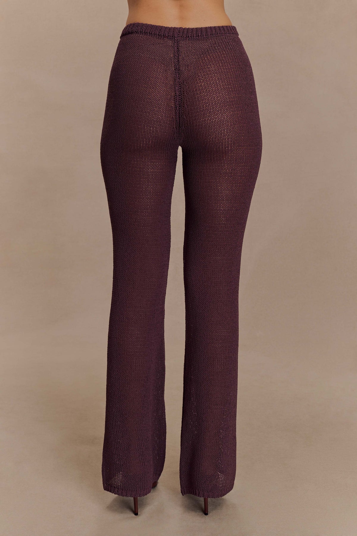 Malani Wide Leg Knit Pants - Chocolate