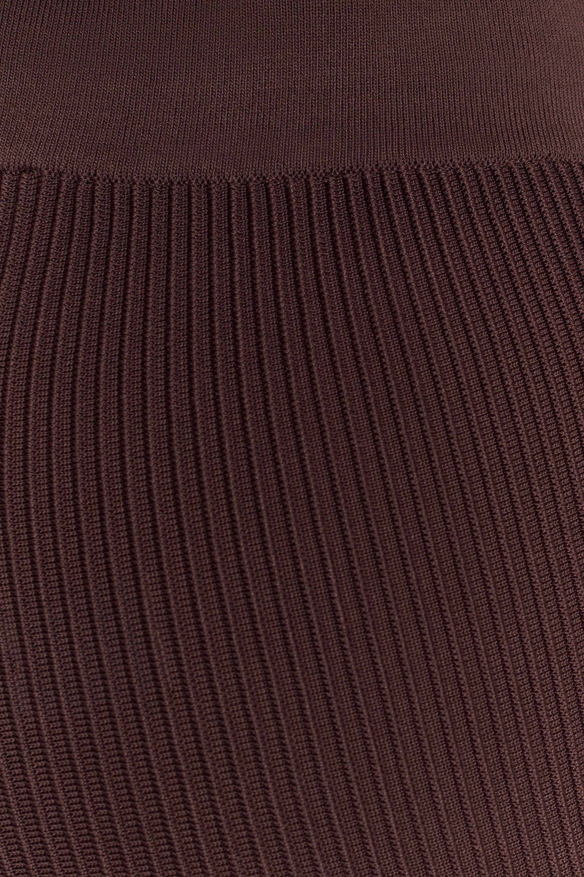 Elodie Ribbed Knit Pants - Chocolate