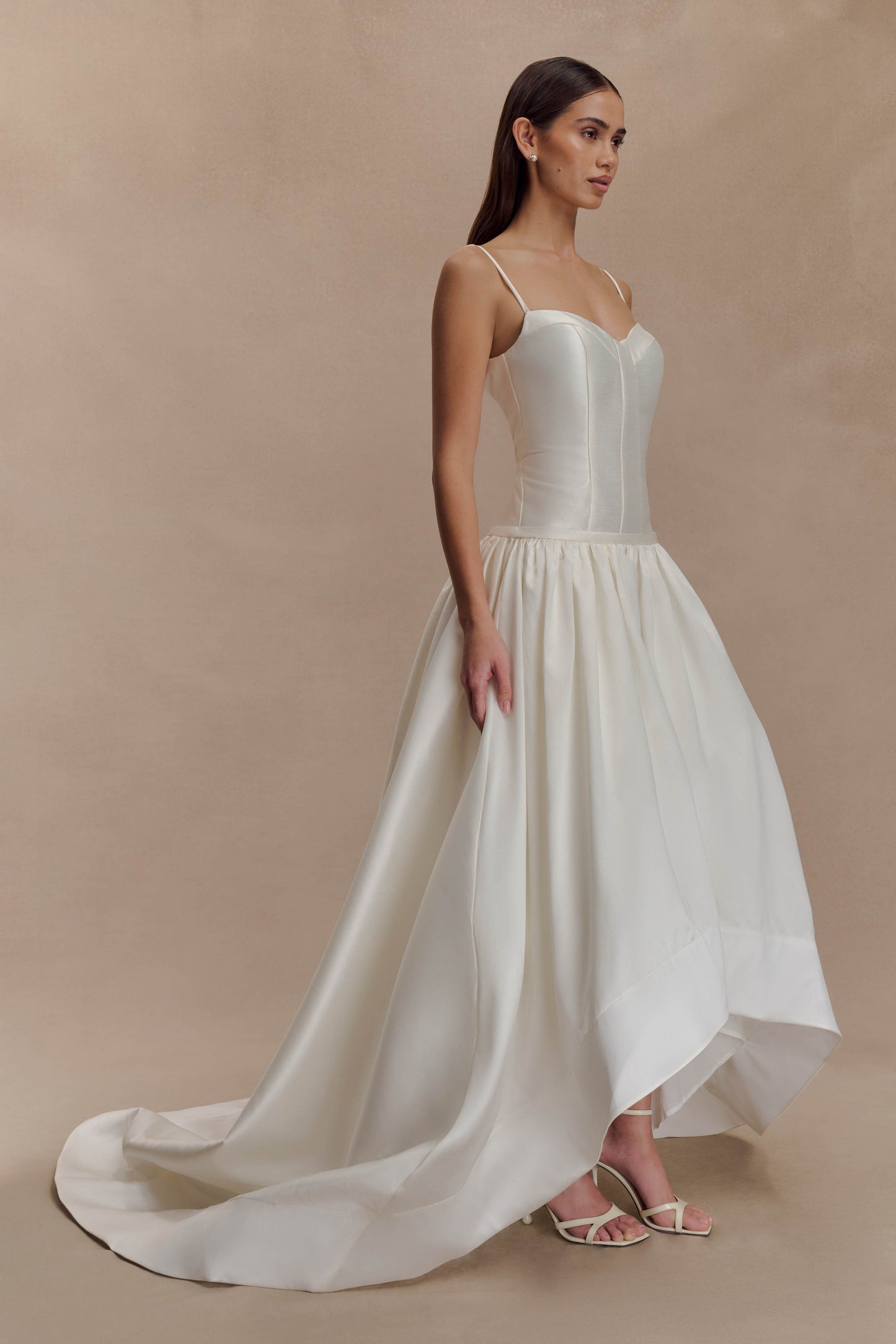 Carol Taffeta Maxi Gown - Ivory