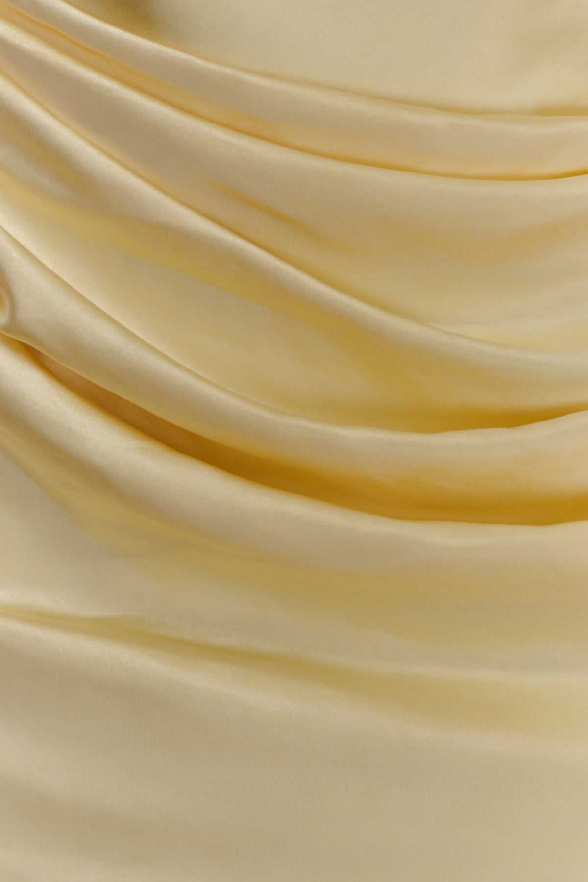 Dalia Off Shoulder Satin Maxi Dress - Lemon
