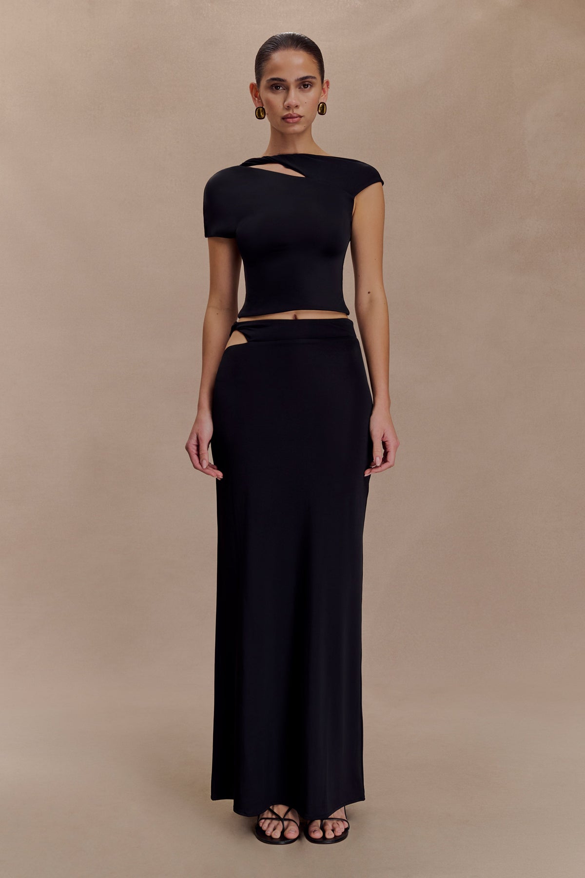 Haven Slinky Twist Top - Black