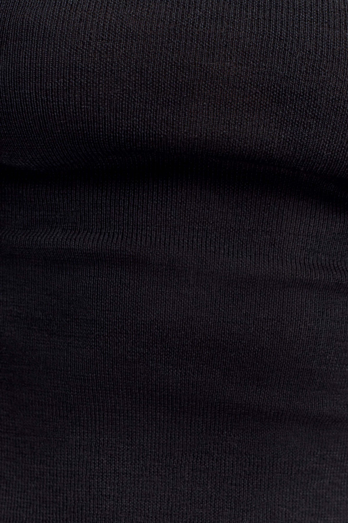 Paedyn Merino Wool Ribbed Long Sleeve Top - Black