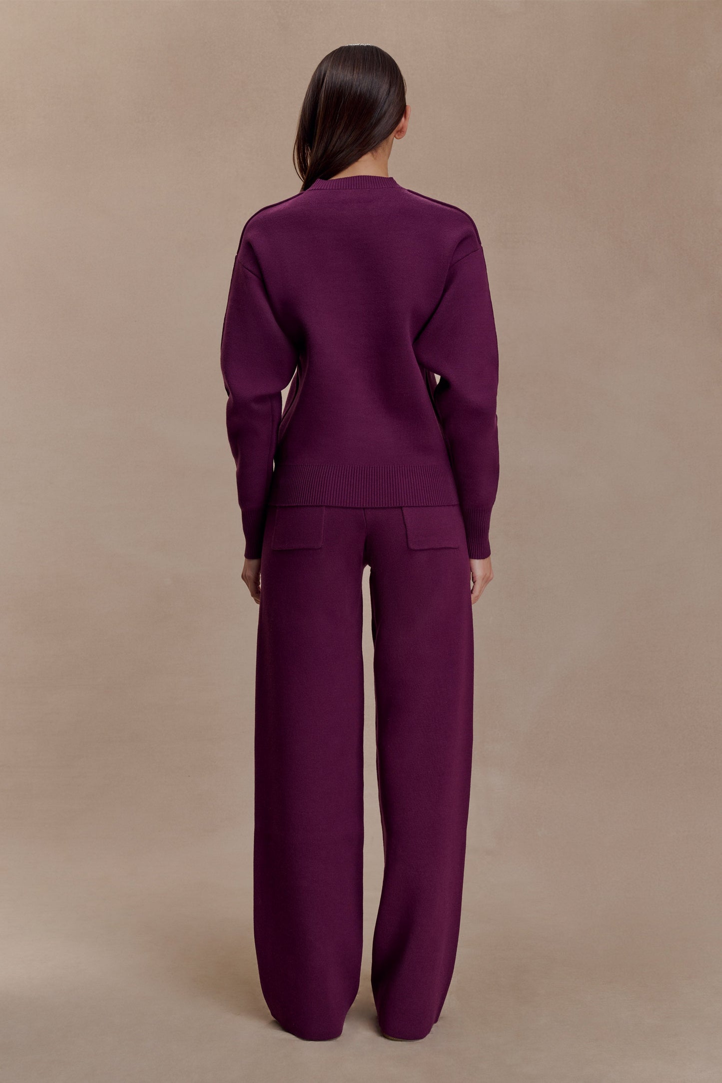 Lauren Knit Trouser - Plum