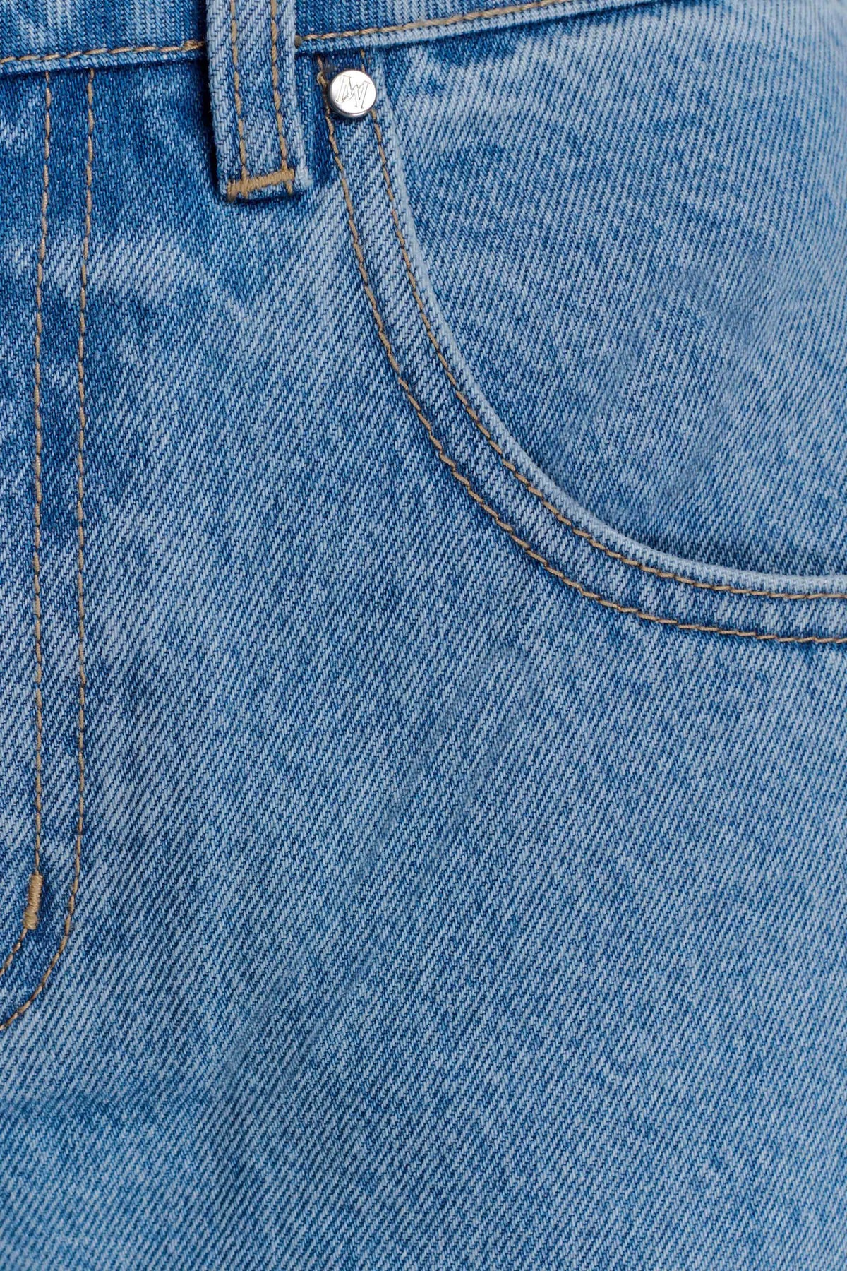 Kirralee Straight Leg Cuffed Jeans - Classic Blue