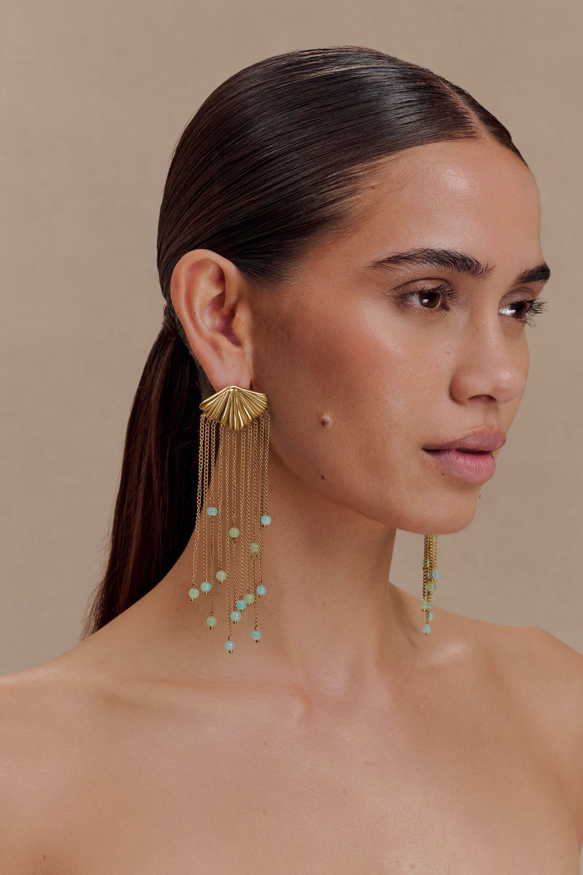 Maia Chandelier Earrings - Gold