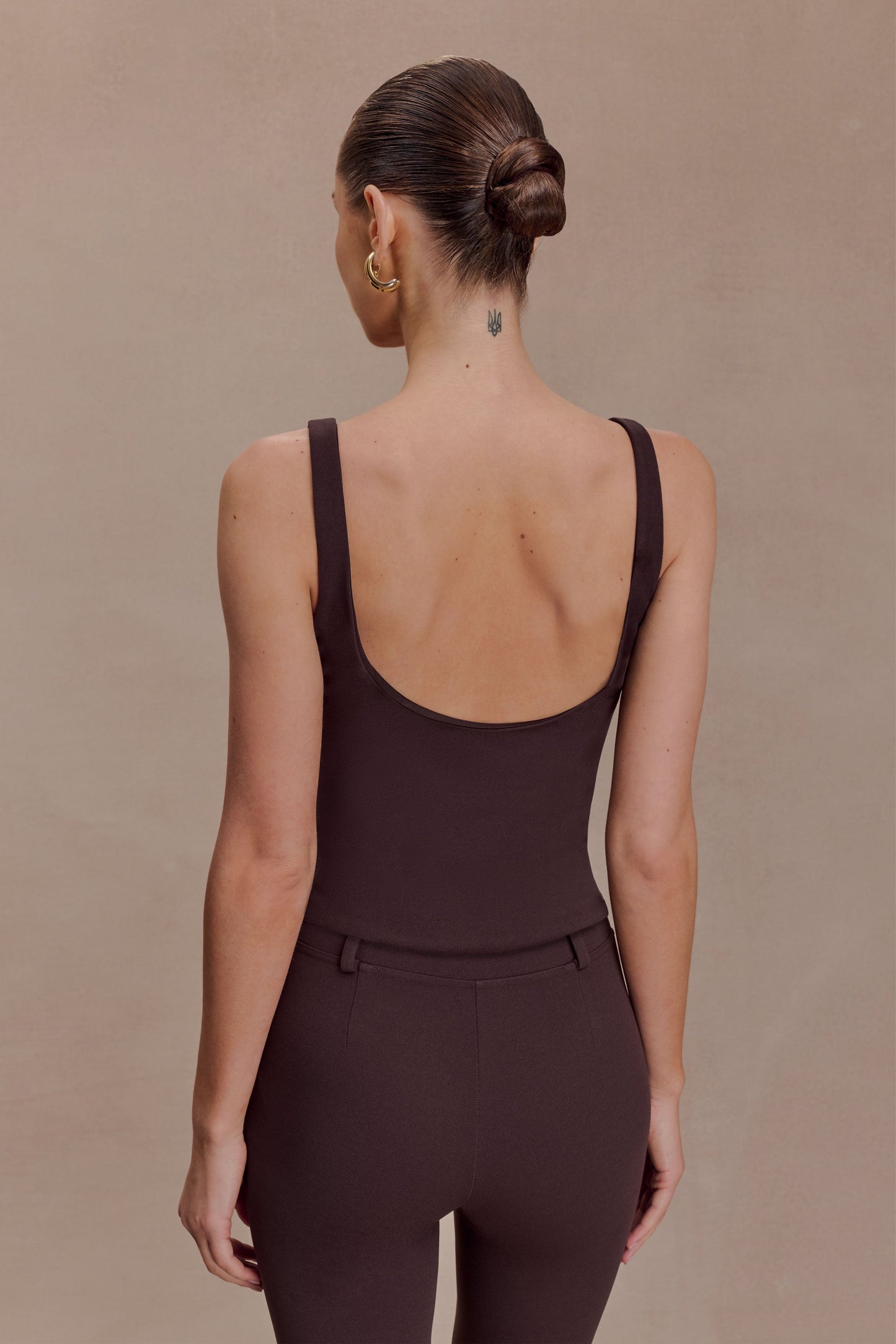 Blanca Stretch Crepe Cami Top - Chocolate