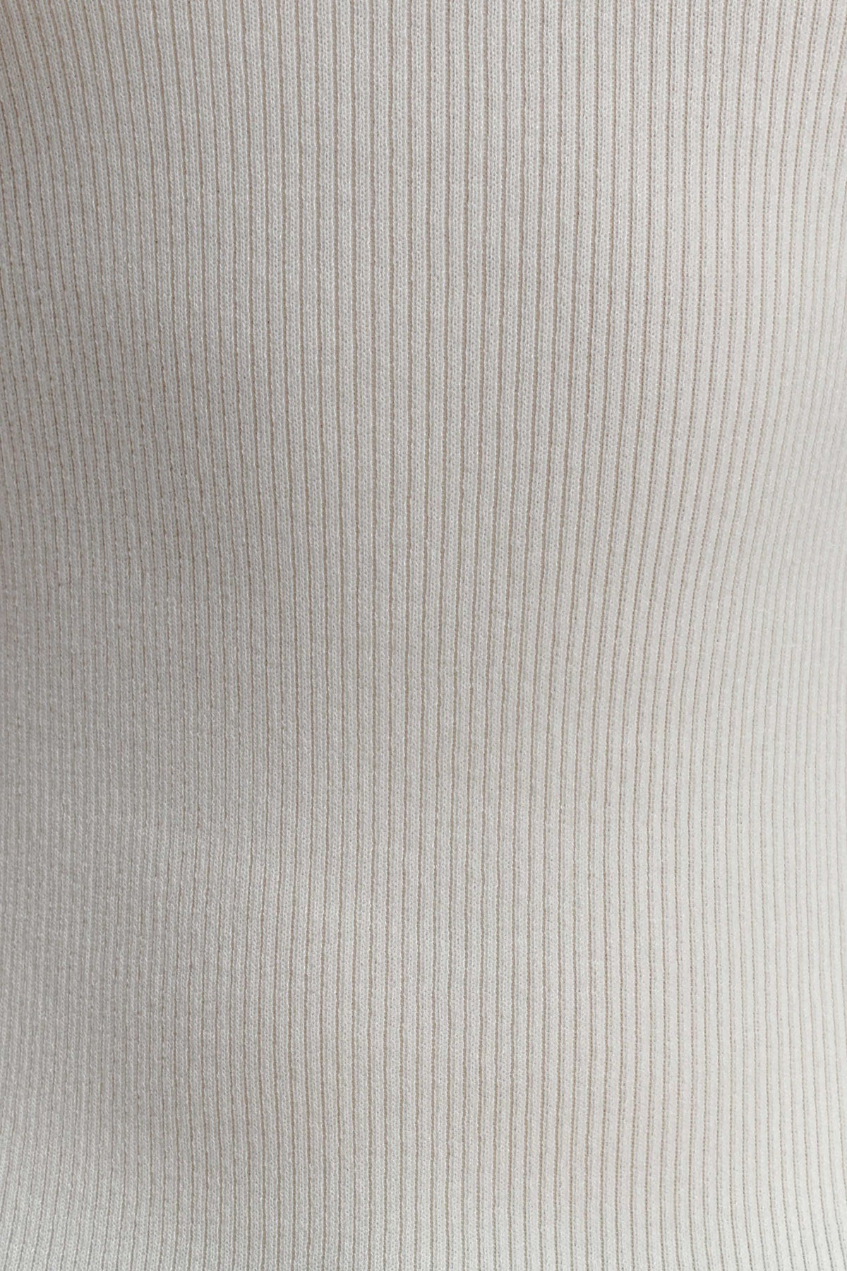 Diya Ribbed Sleeveless Top With Wire Hem - Ivory