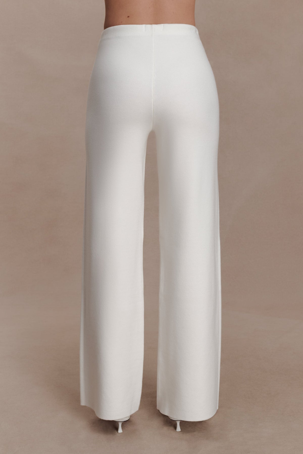 Kerrymae Straight Leg Knit Pants - Off White