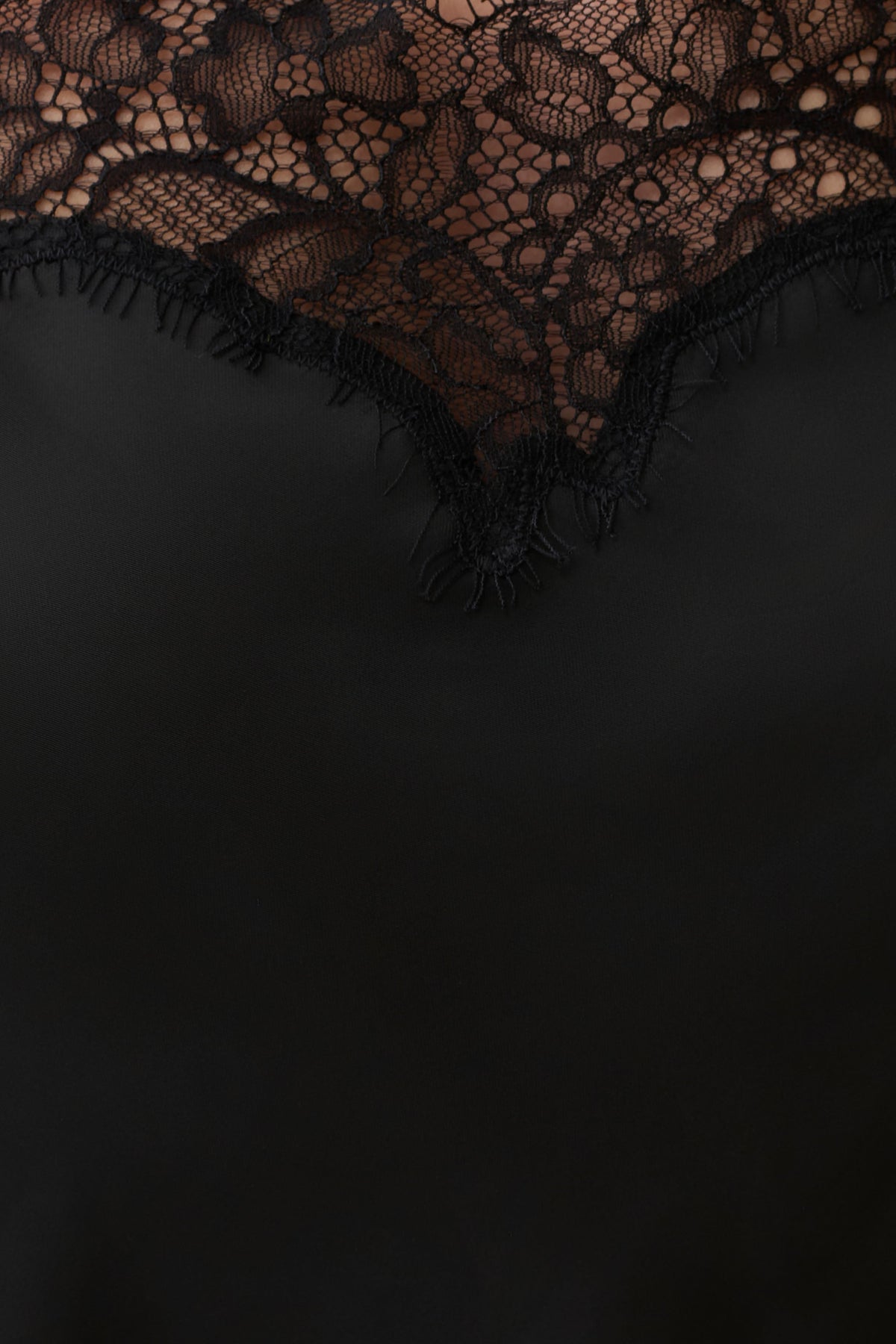 Miriam Satin & Lace Camisole - Black