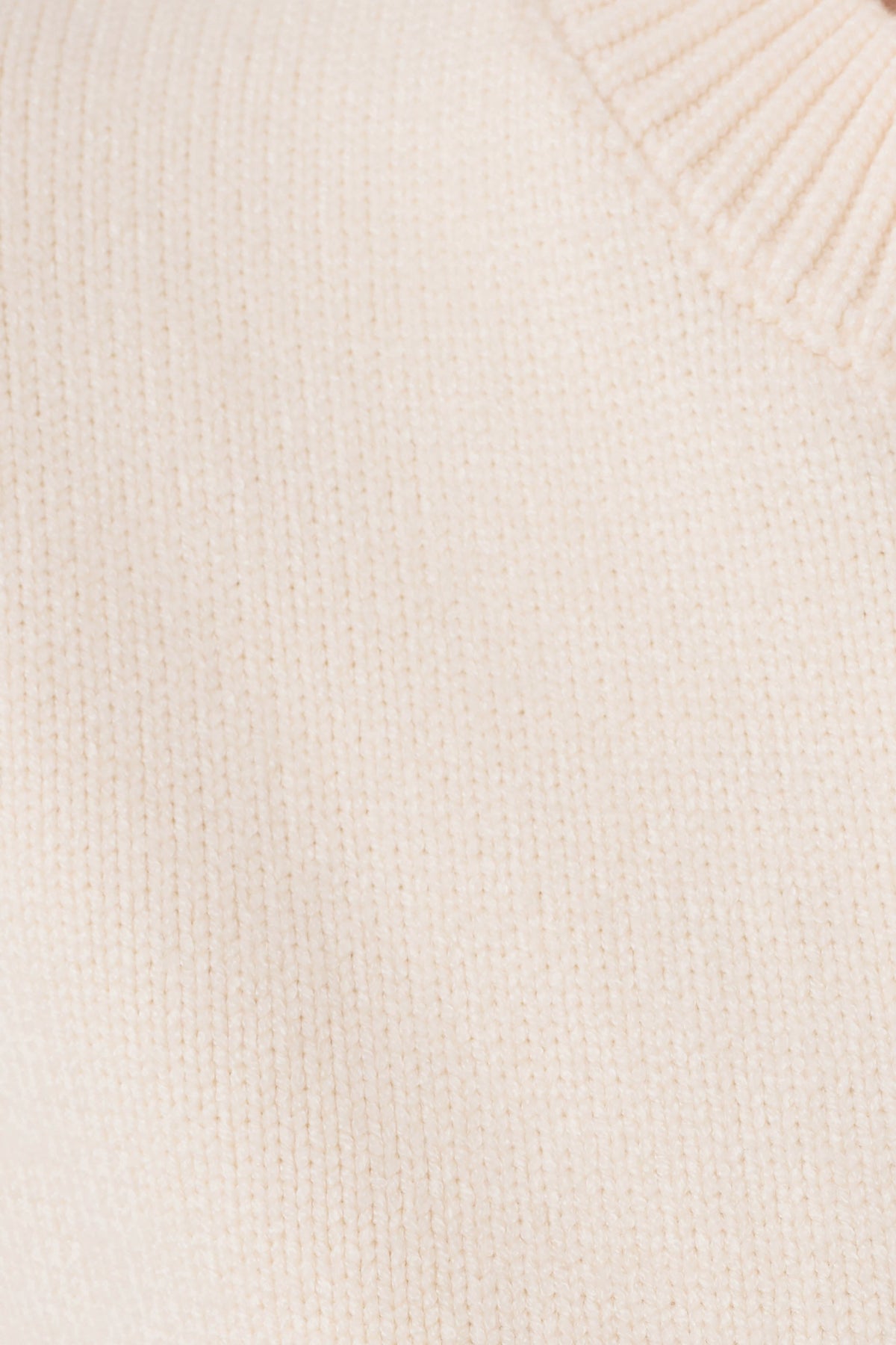 Lara Knit Cardigan With Scarf - Ivory