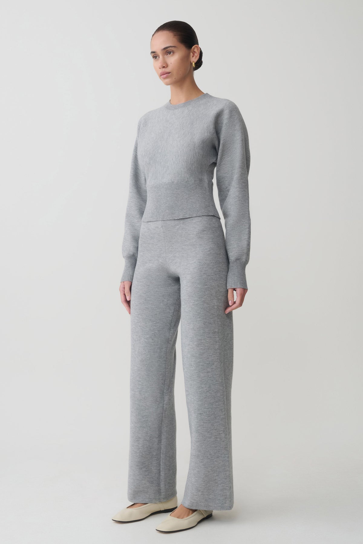Ciaralee Cinched Waist Jumper - Grey Marle