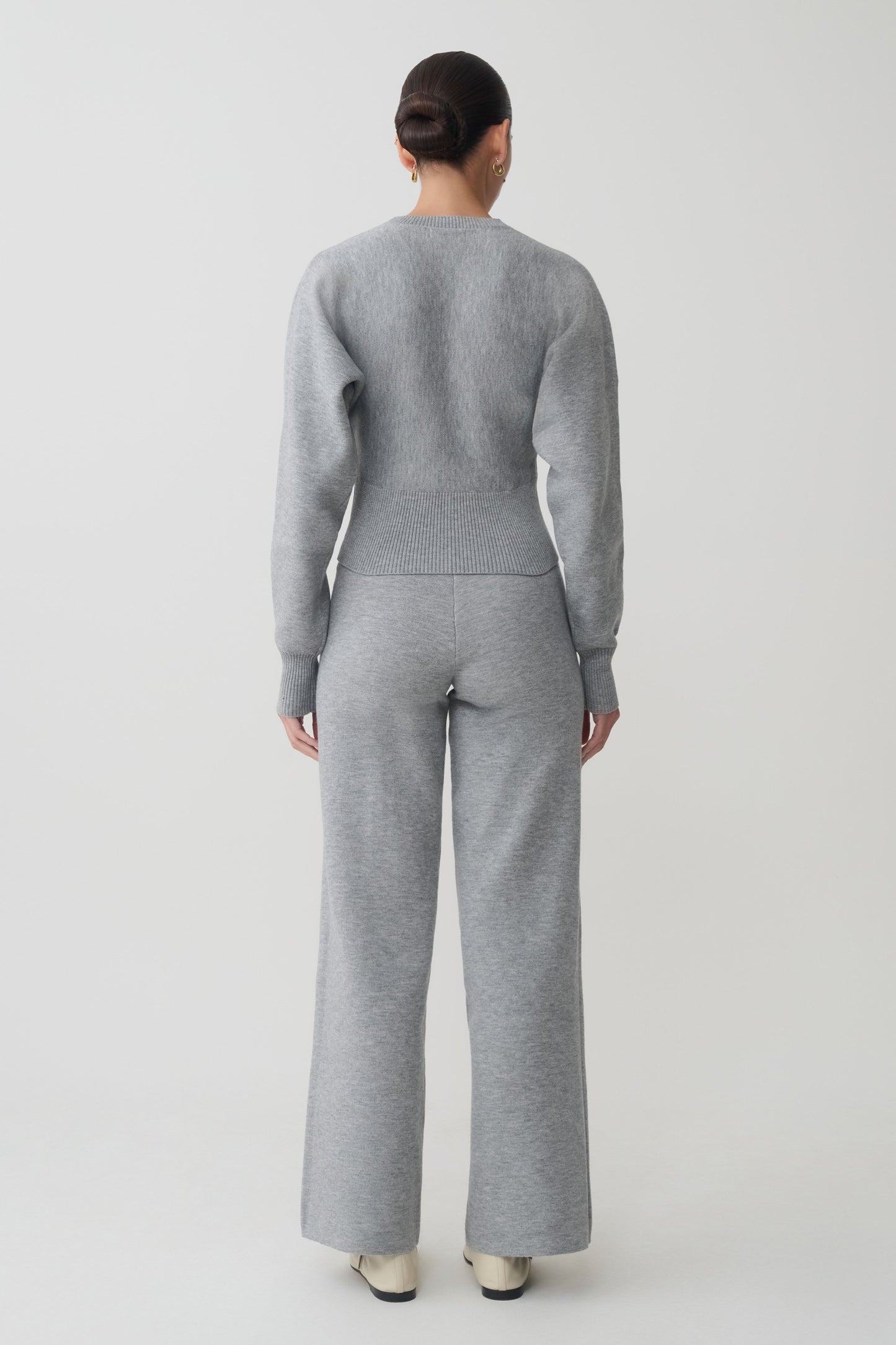 Kerrymae Straight Leg Knit Pants - Grey Marle