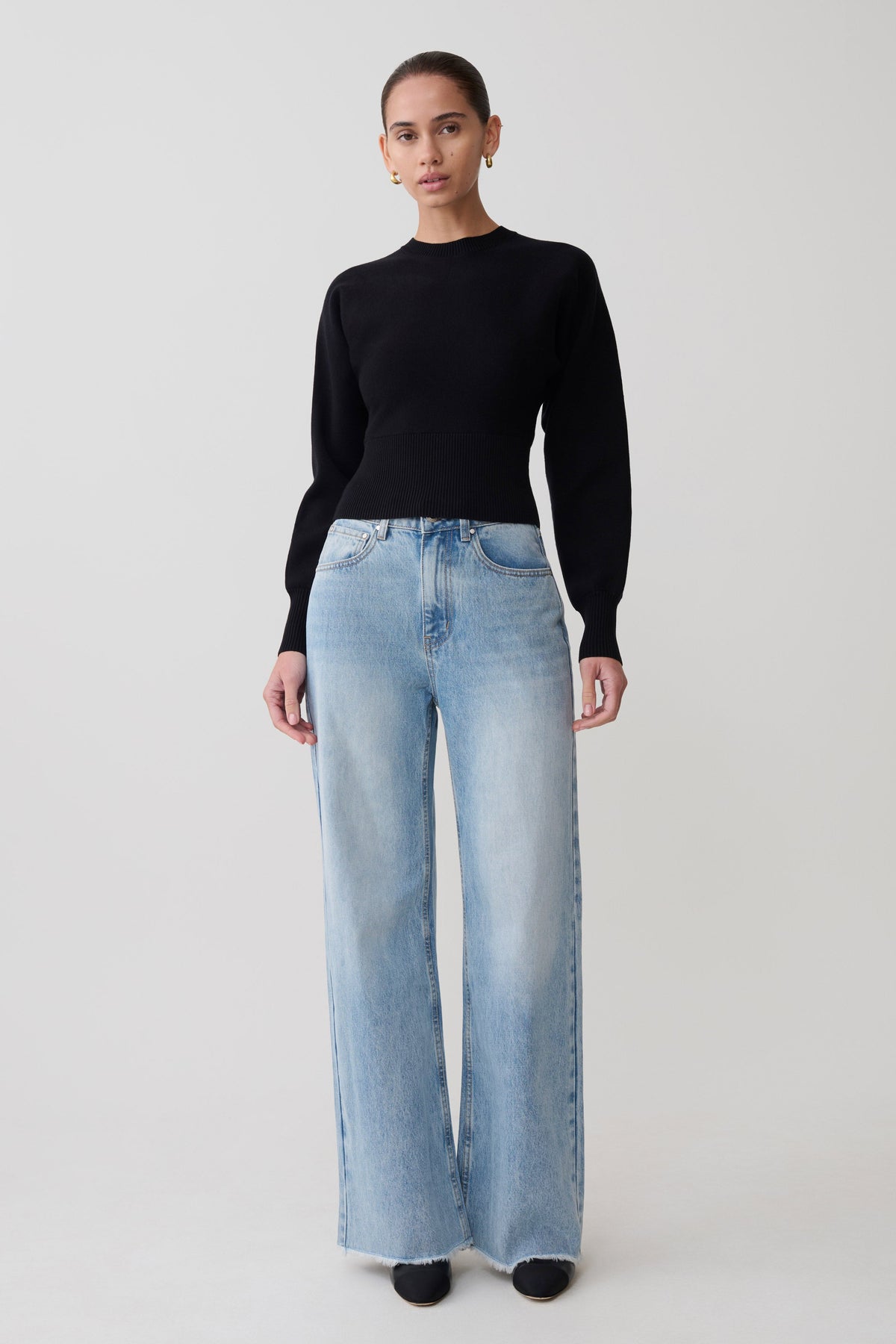 Ciaralee Cinched Waist Jumper - Black