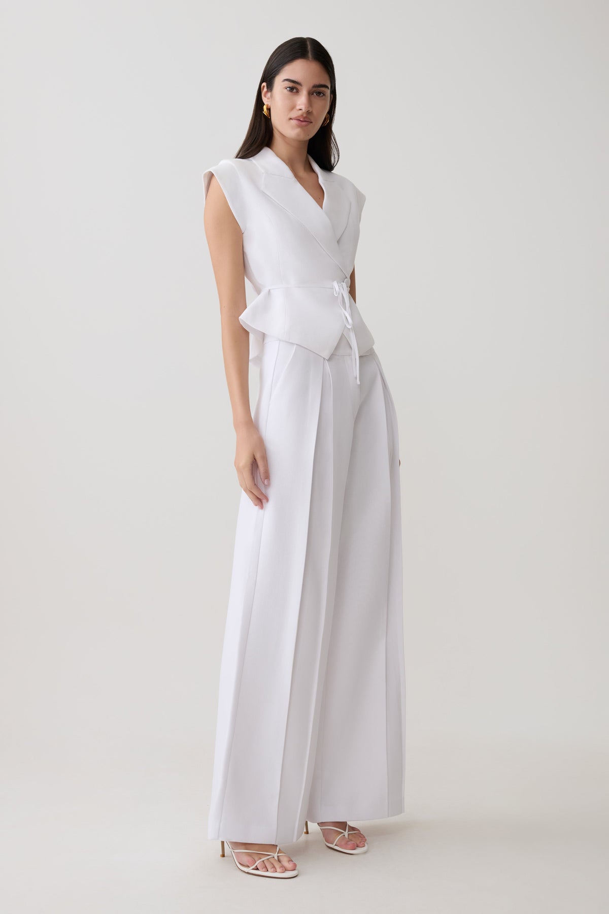 Andina Shortsleeve Linen Top - White