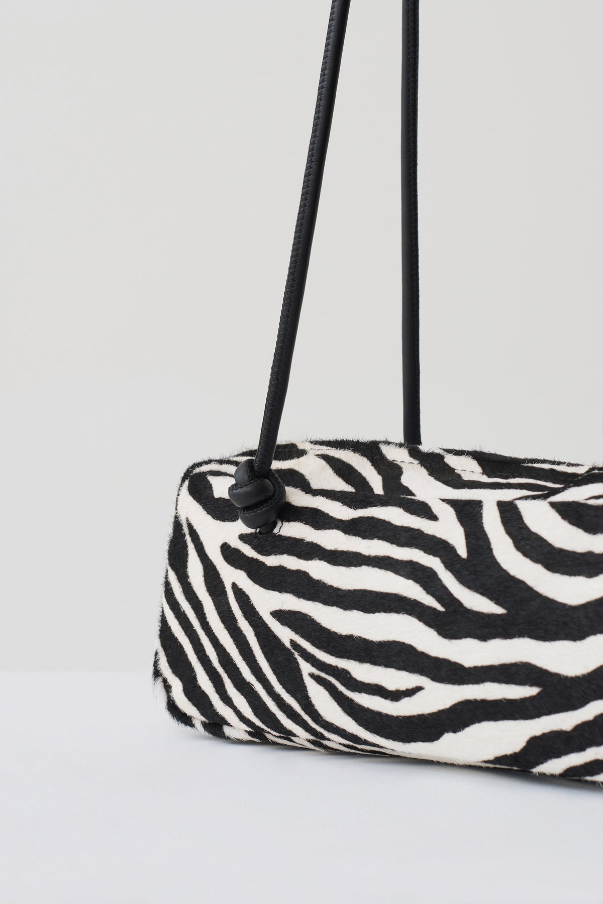 Hillary Pony Fur Bag - Zebra Print