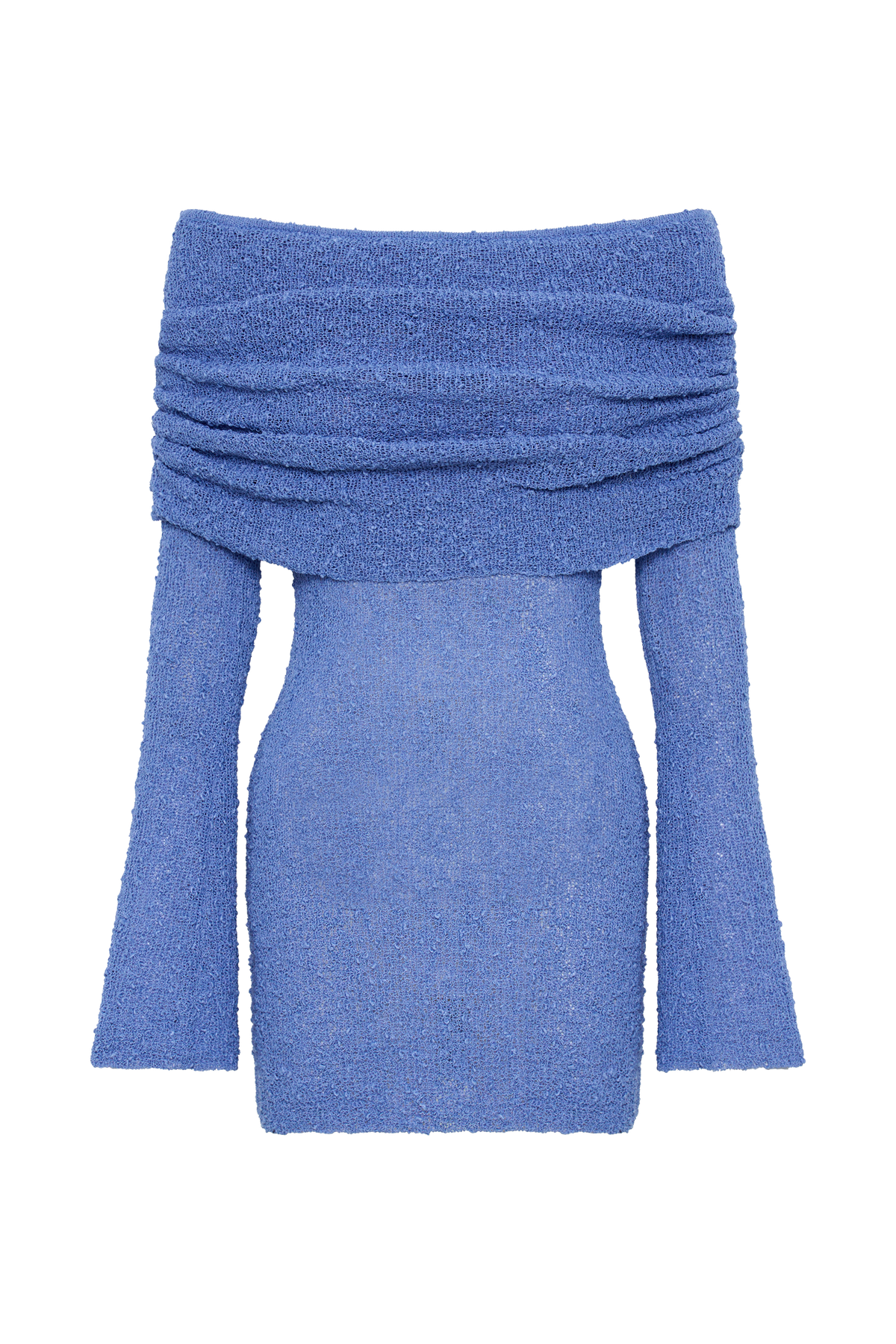 Marisol Off Shoulder Boucle Mini Dress - Periwinkle
