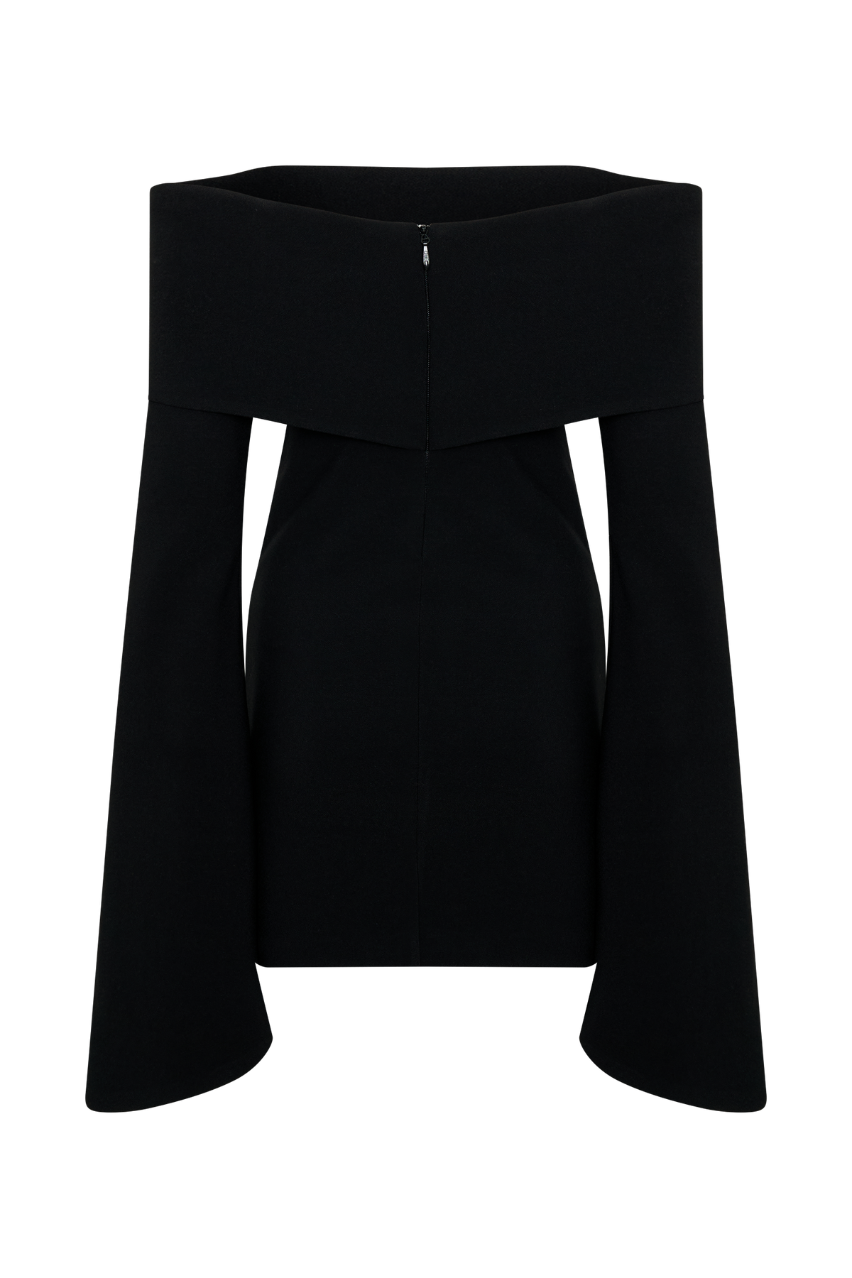 Dominique Off Shoulder Long Sleeve Mini Dress - Black