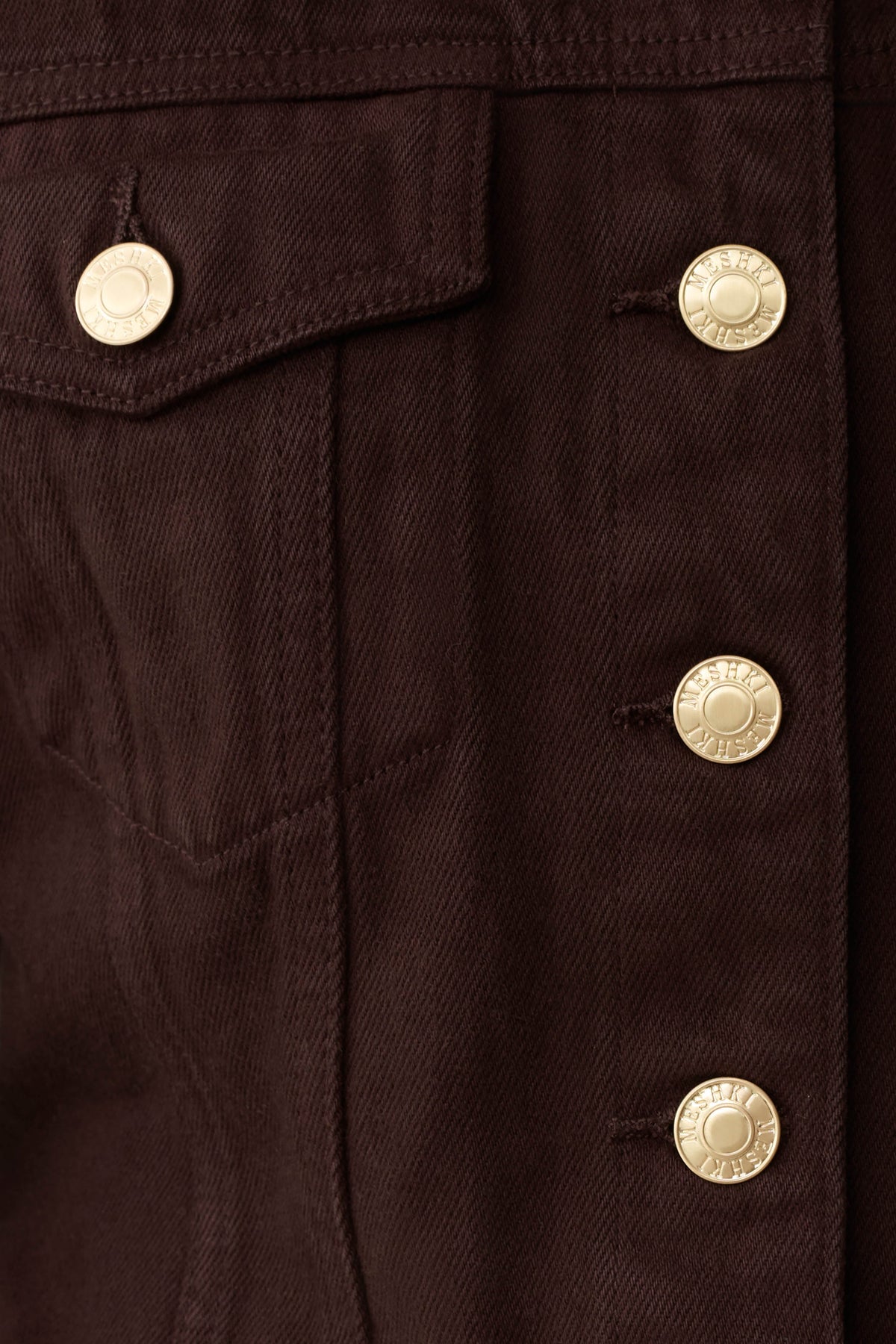 Renee Belted Denim Jacket - Chocolate