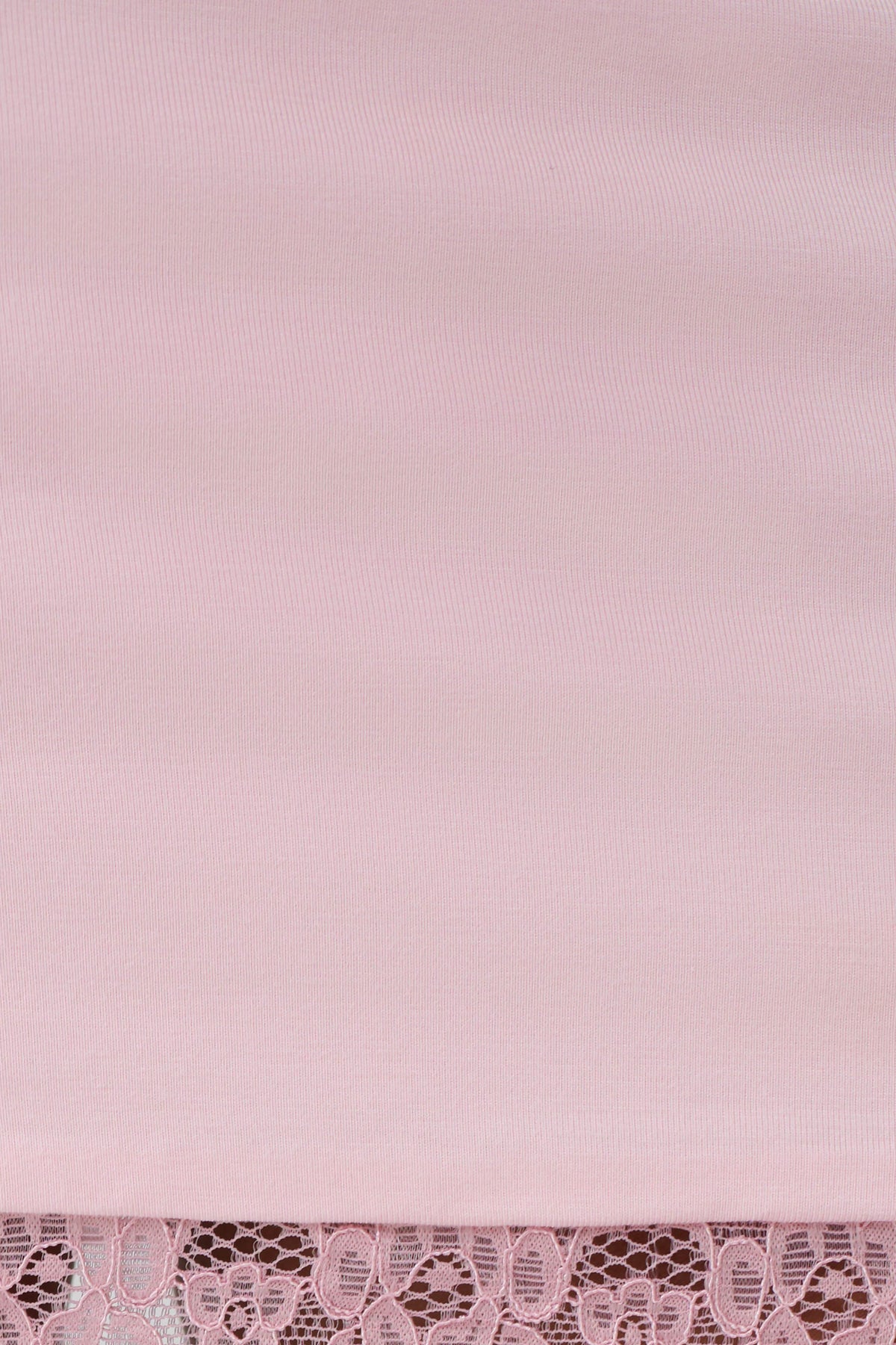 Althea Lace Trimmed Mini Dress - Pale Pink