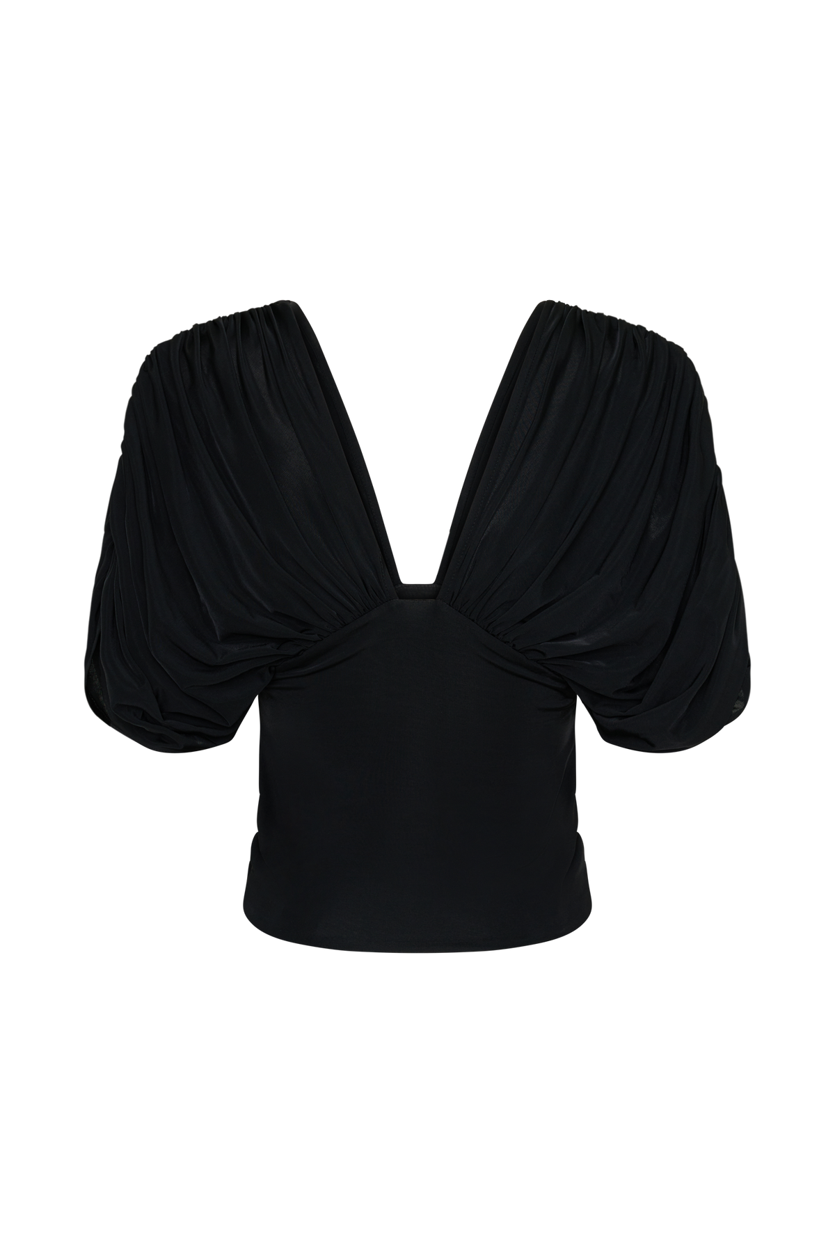 Aerin Gathered Bodice Top - Black