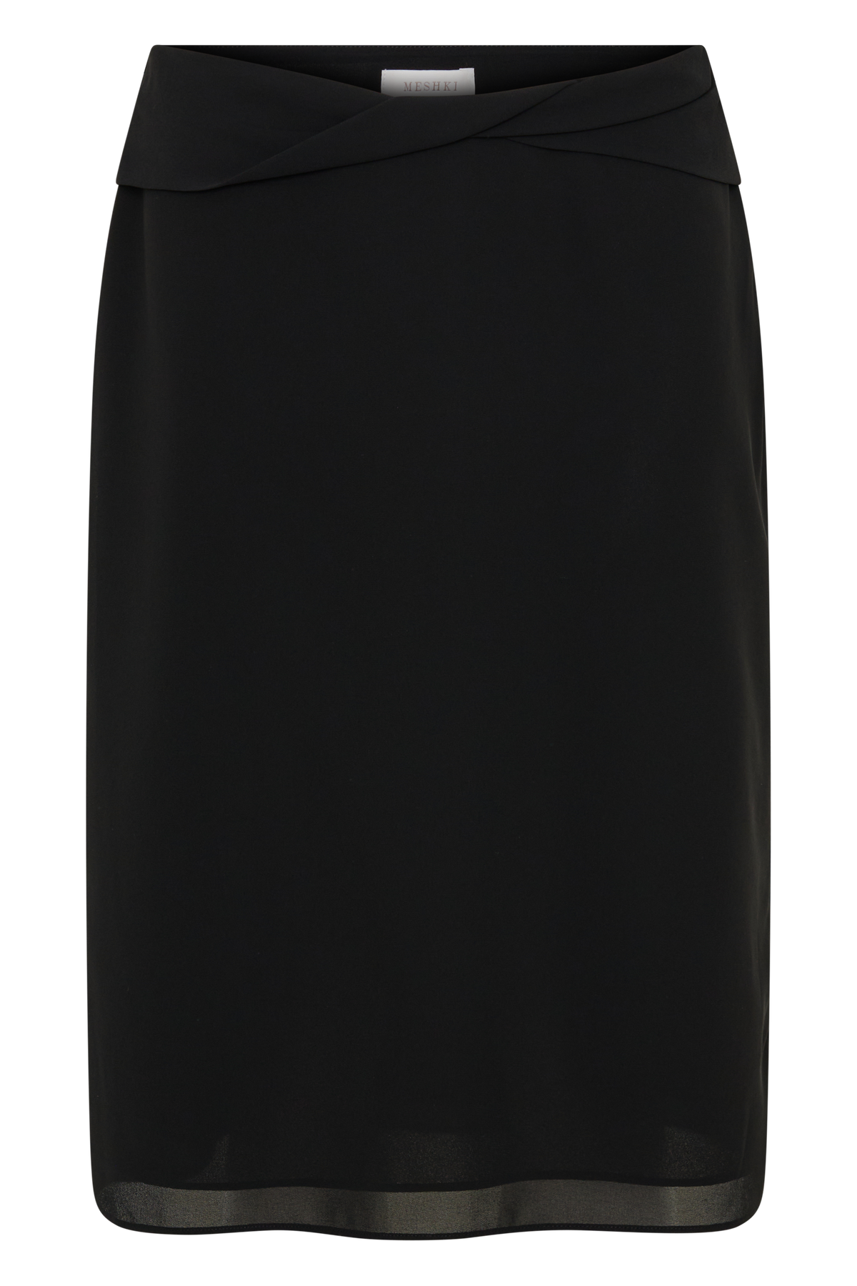 Amelia Chiffon Midi Skirt - Black