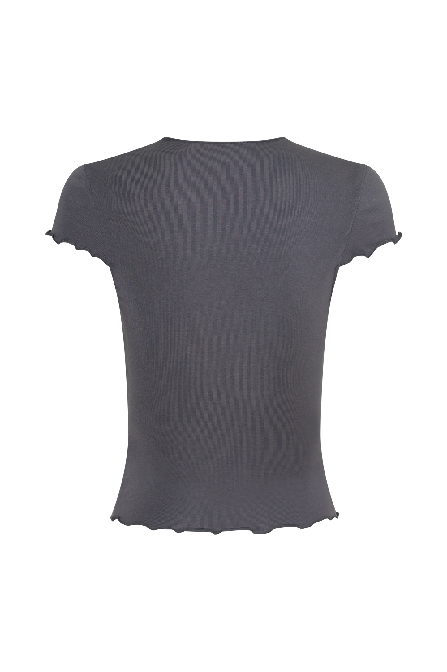 Anfie High Neck Top With Piping Detail - Grey