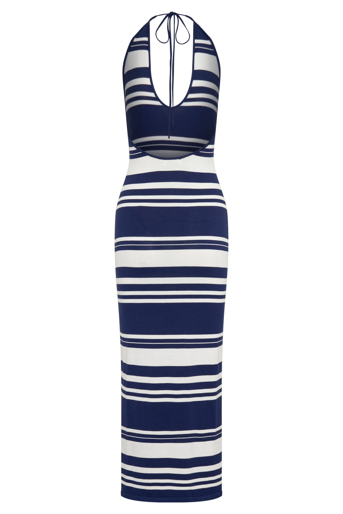 Brienne Stripe Midi Dress - Navy/Ivory