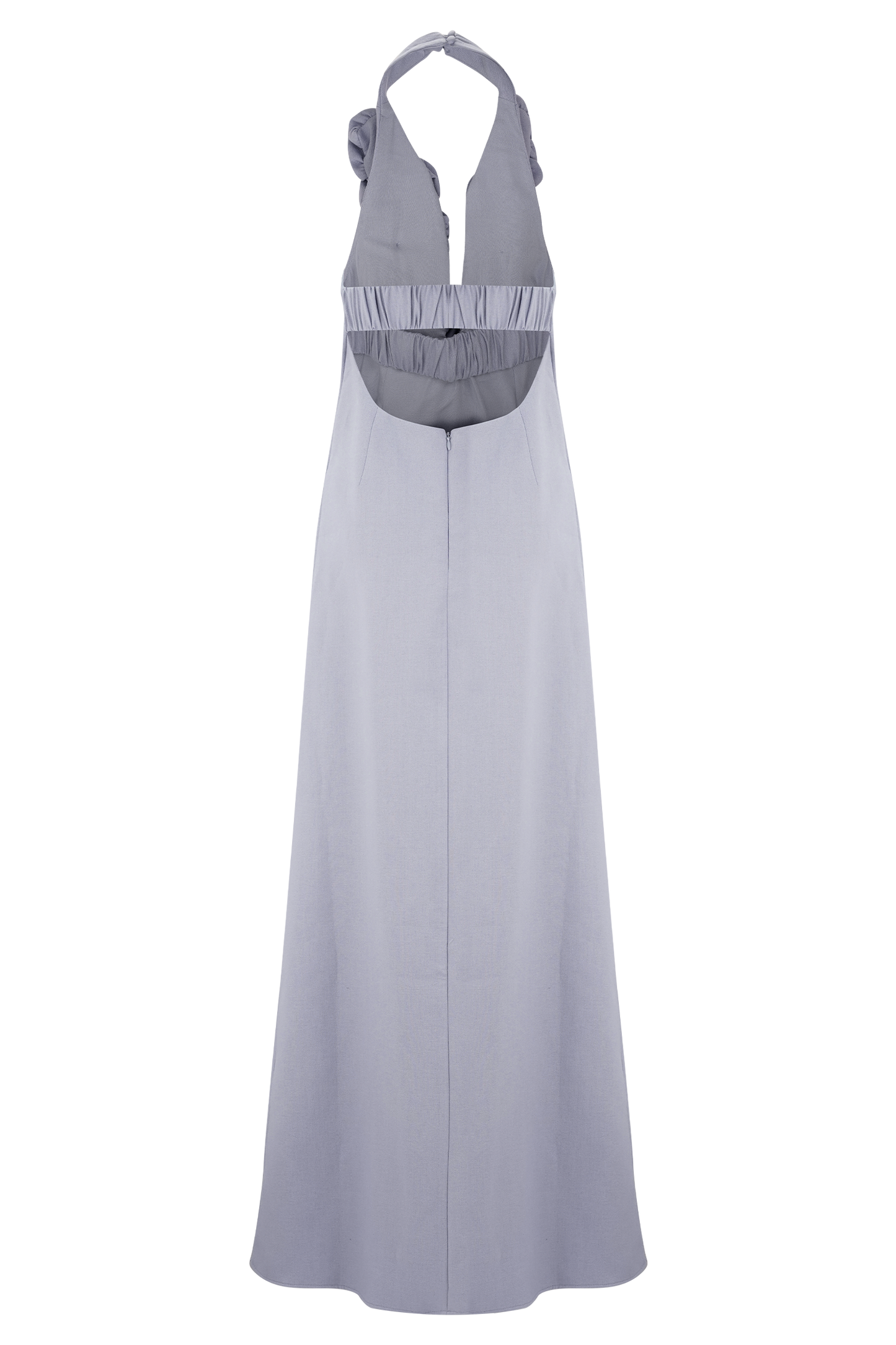 Carolyn Linen Bubble Maxi Dress - Misty Blue