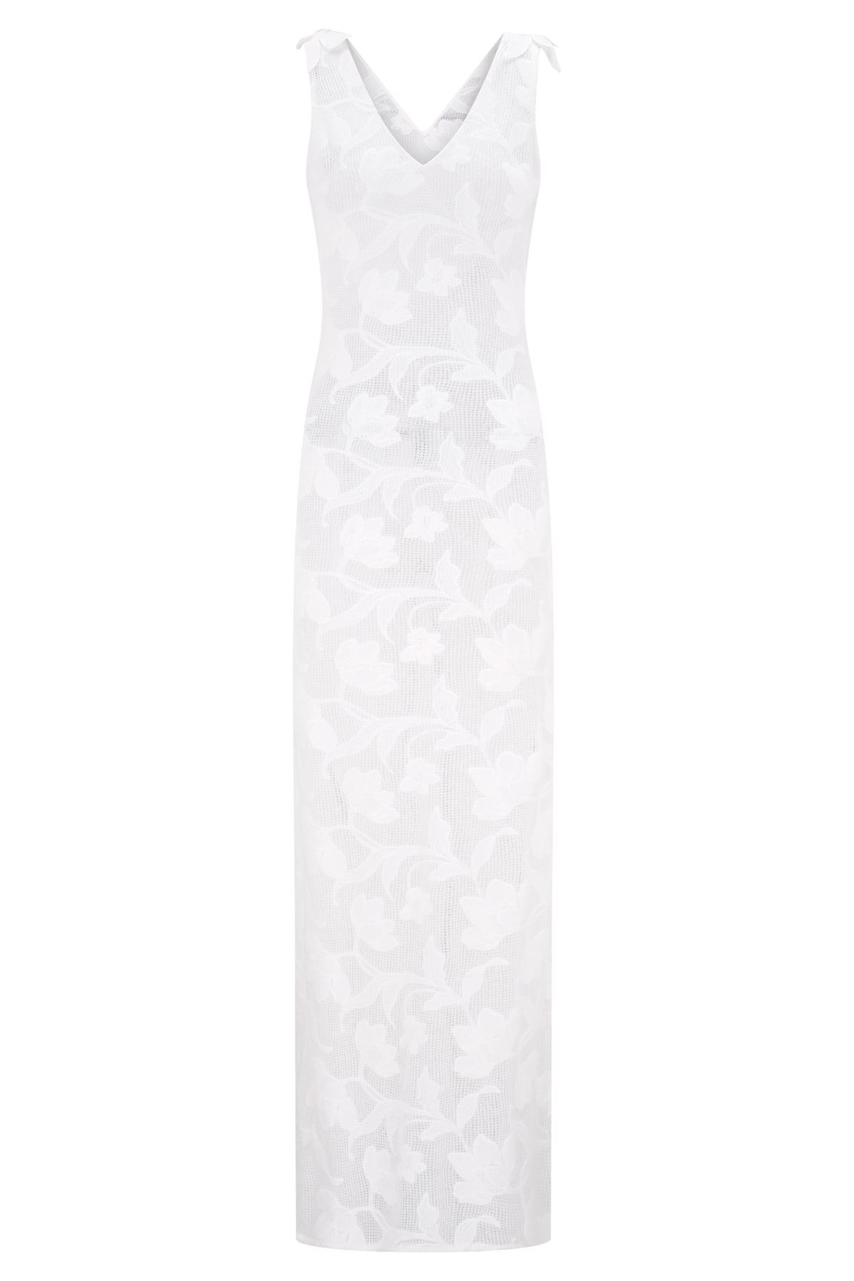 Cornelia Floral Sheer Maxi Dress - Ivory