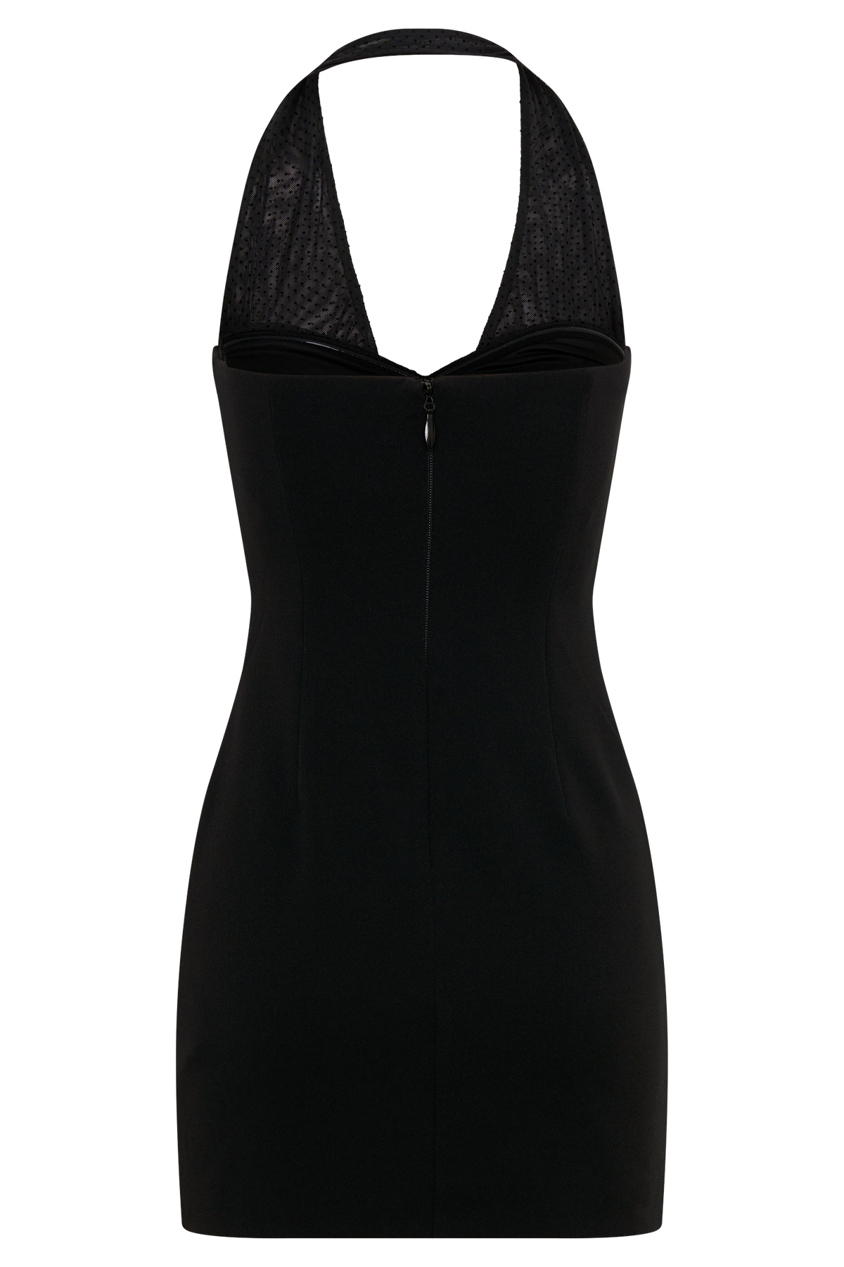 Cressida Crepe Halter Mini Dress - Black
