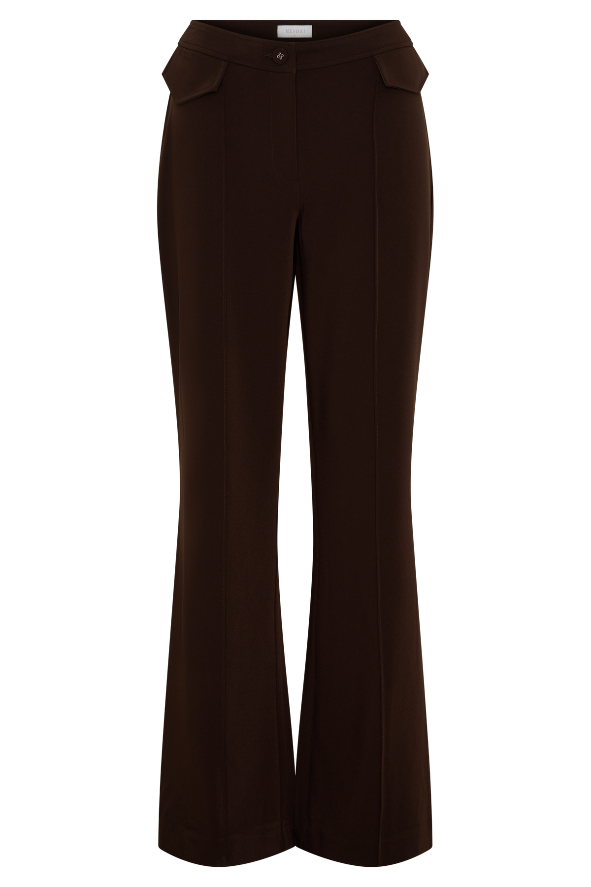 Darcie Fit And Flare Suiting Pants - Dark Chocolate