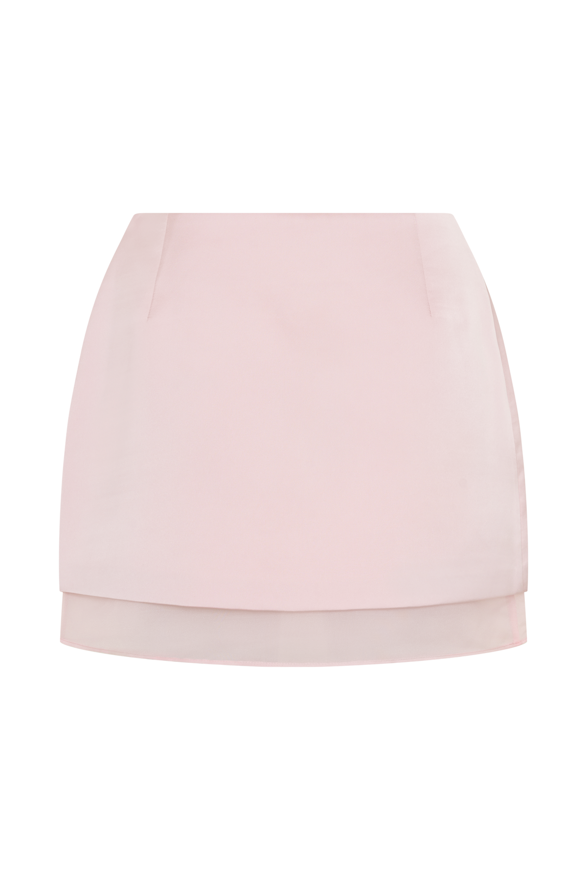 Frankie Satin Mini Skirt - Pale Pink
