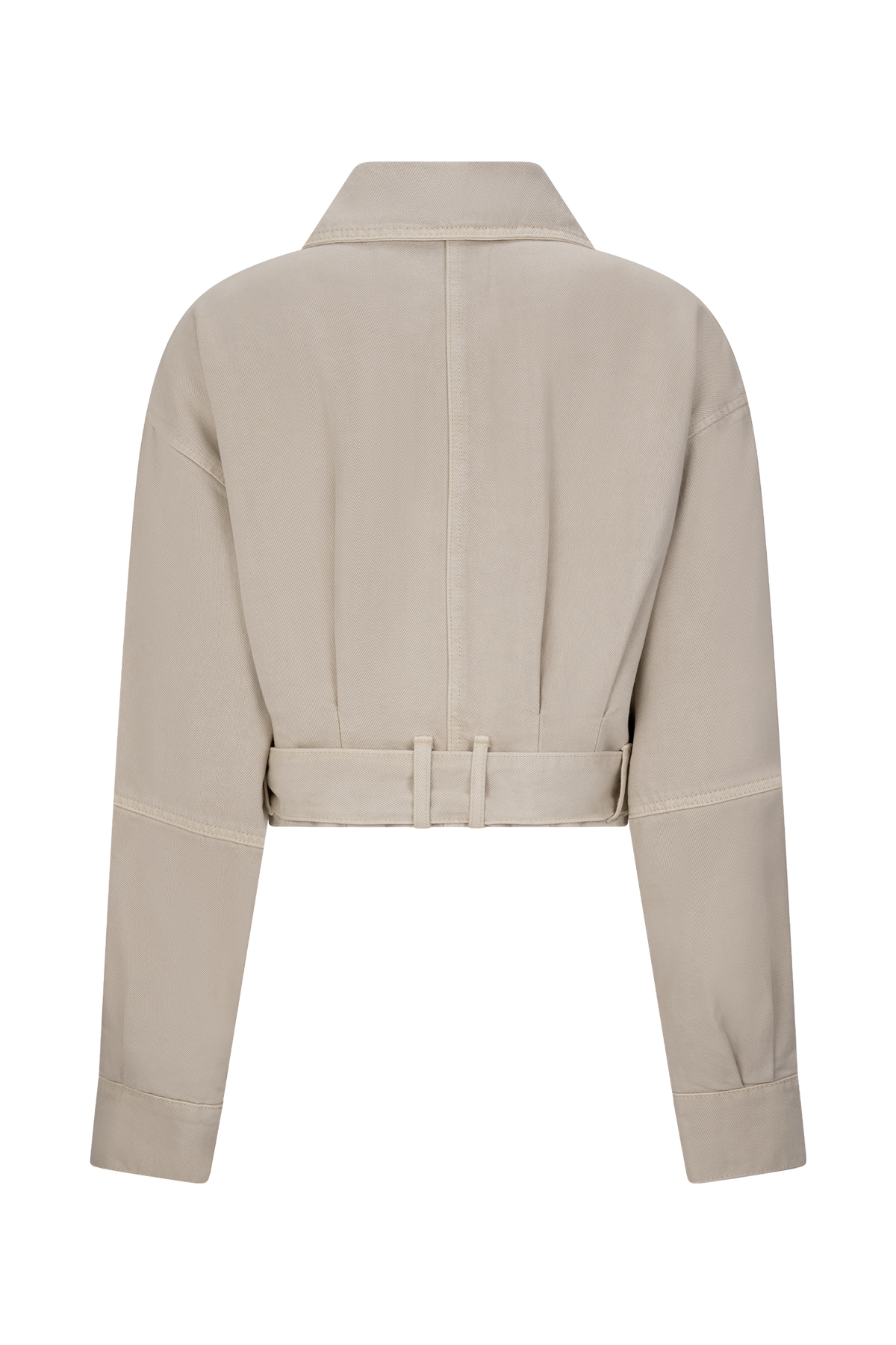 Fallon Cropped Denim Jacket - Stone Wash