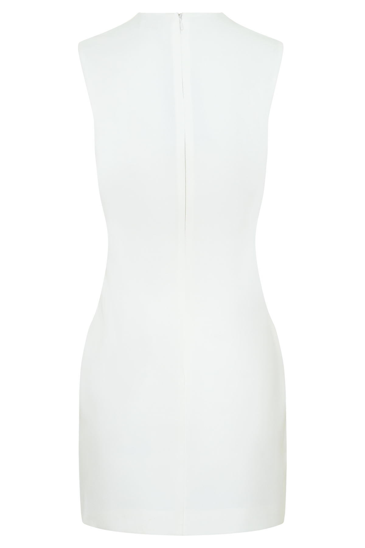 Fion Sleeveless Stretch Crepe Mini Dress - White
