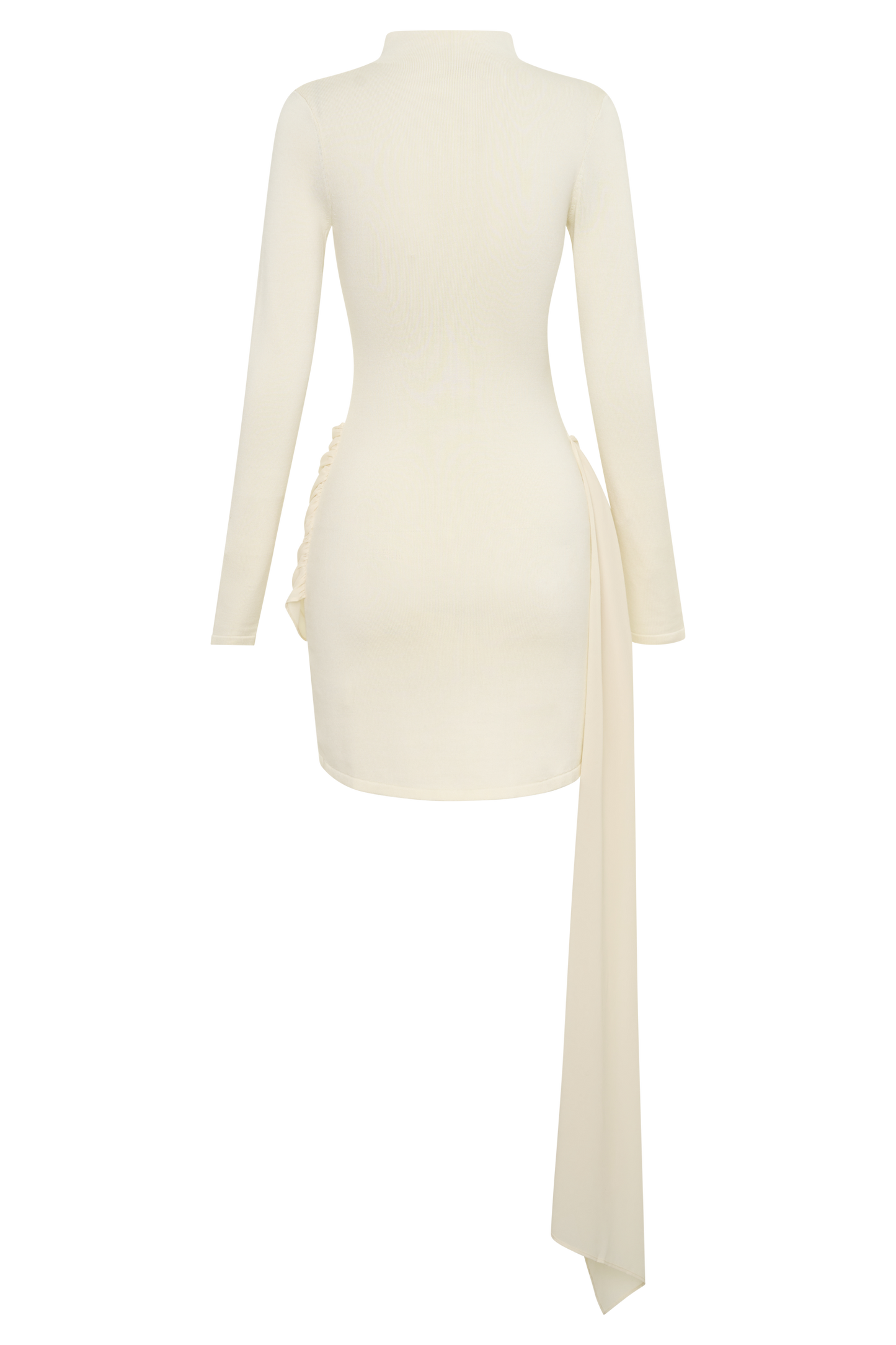 Grayson Knit Chiffon Mini Dress - Buttercream
