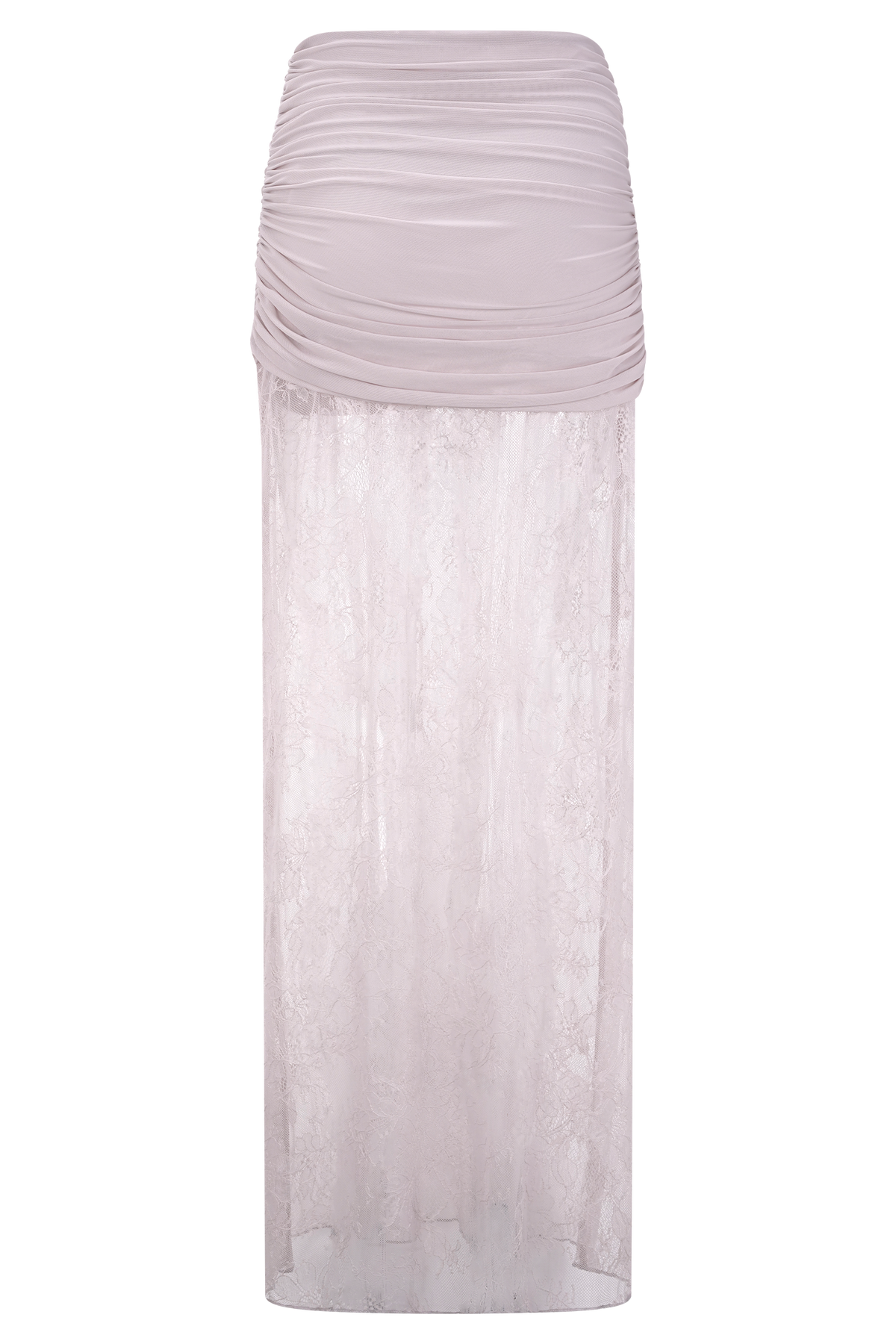 Guinevere Lace And Mesh Maxi Skirt - Lilac